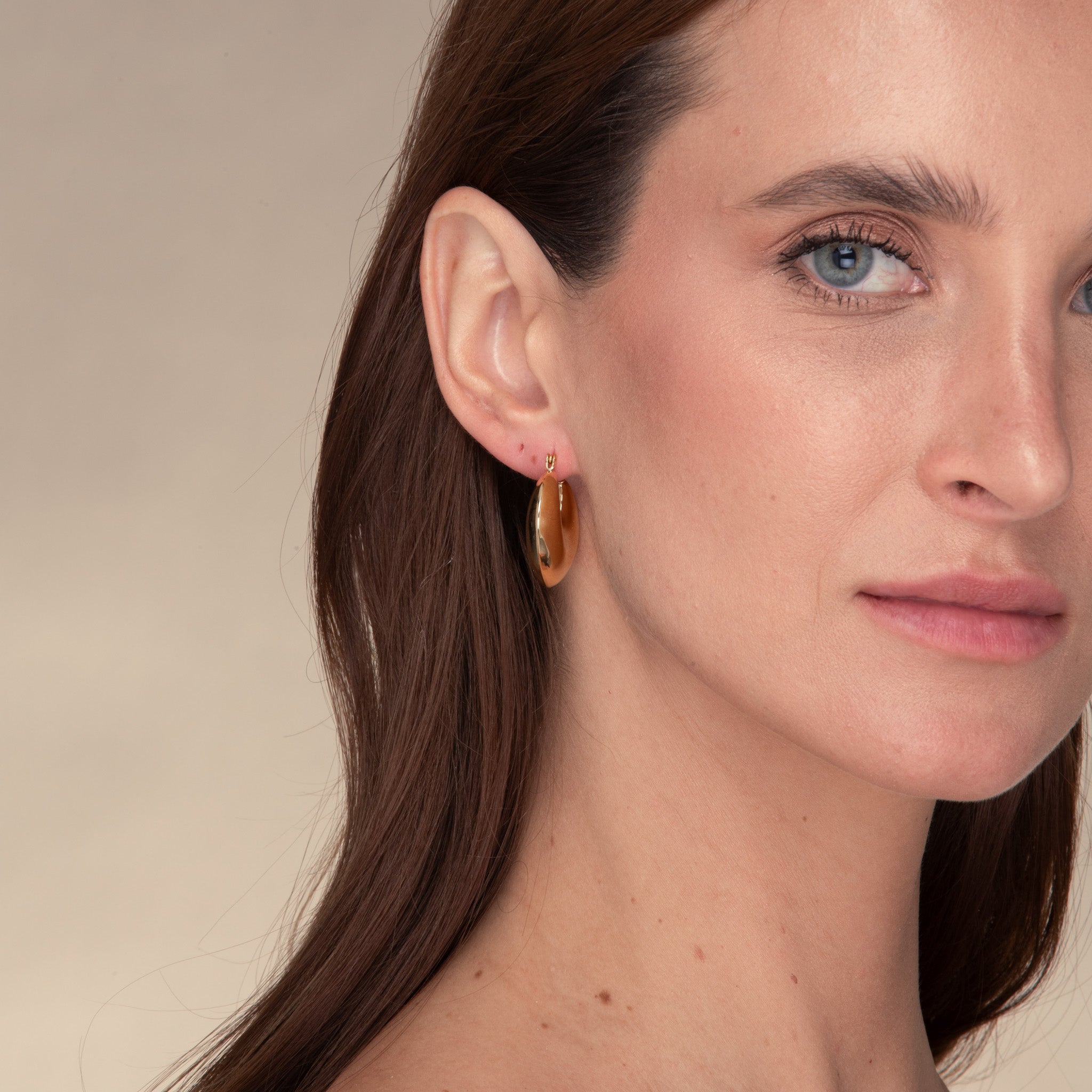Marina Dome Hoop Earrings - Camile & Stone