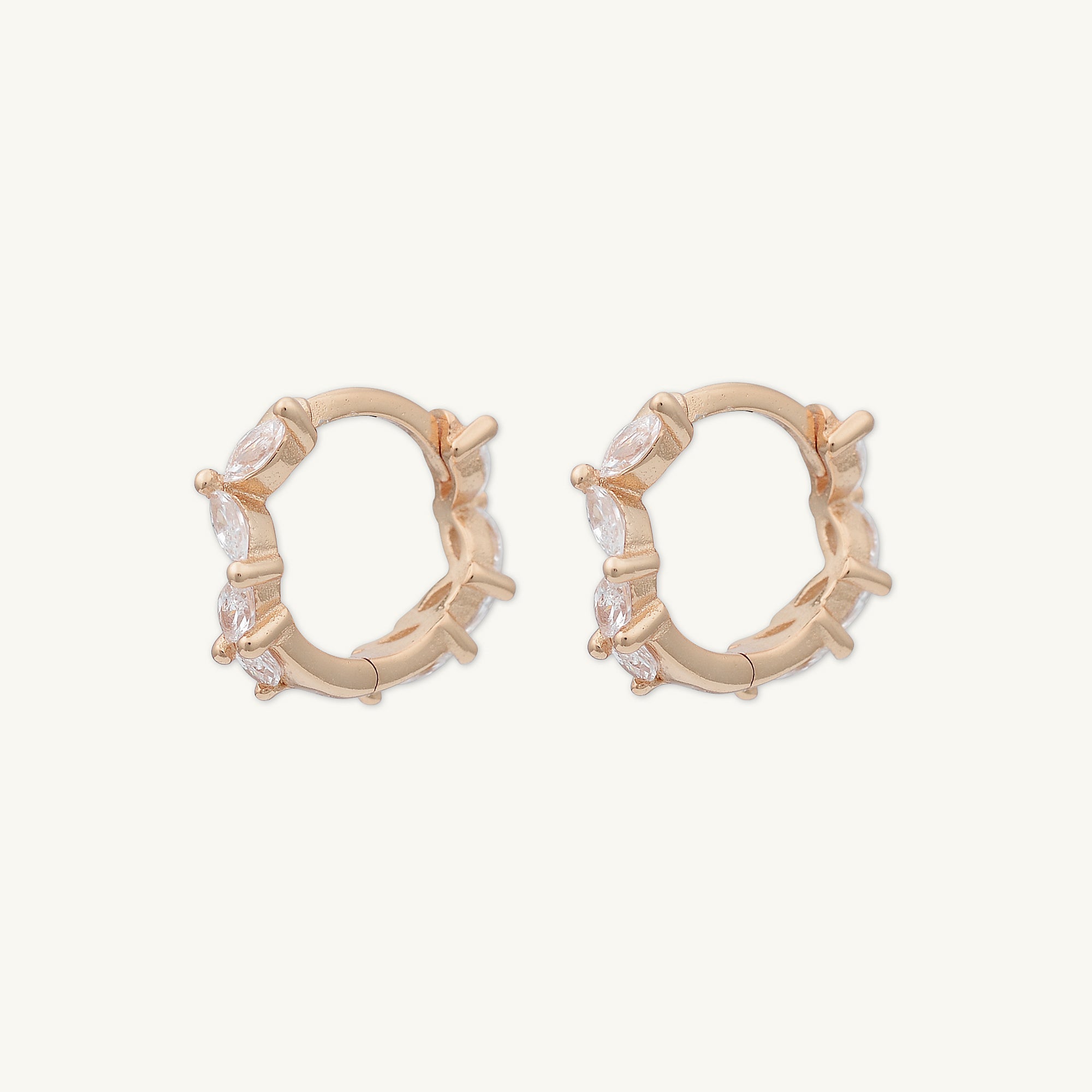 Marquise Sapphire Huggie Earrings - Camile & Stone