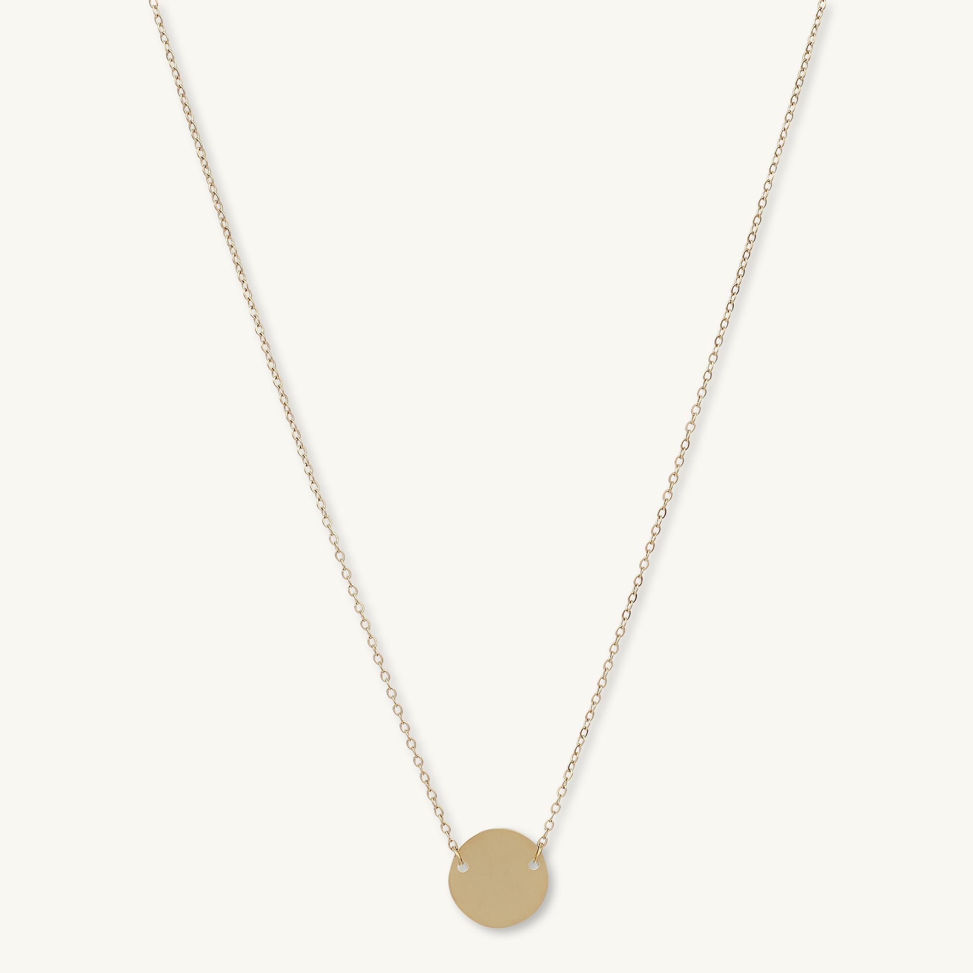 Medallion Disc Engraved Personalised Necklace - Camile & Stone