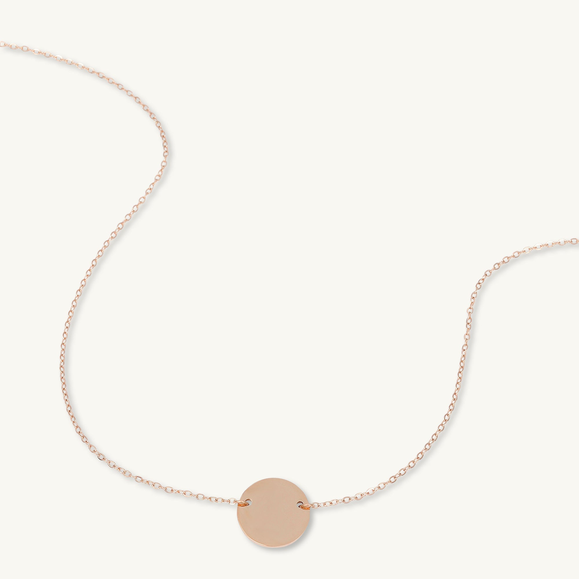 Medallion Disc Engraved Personalised Necklace - Camile & Stone