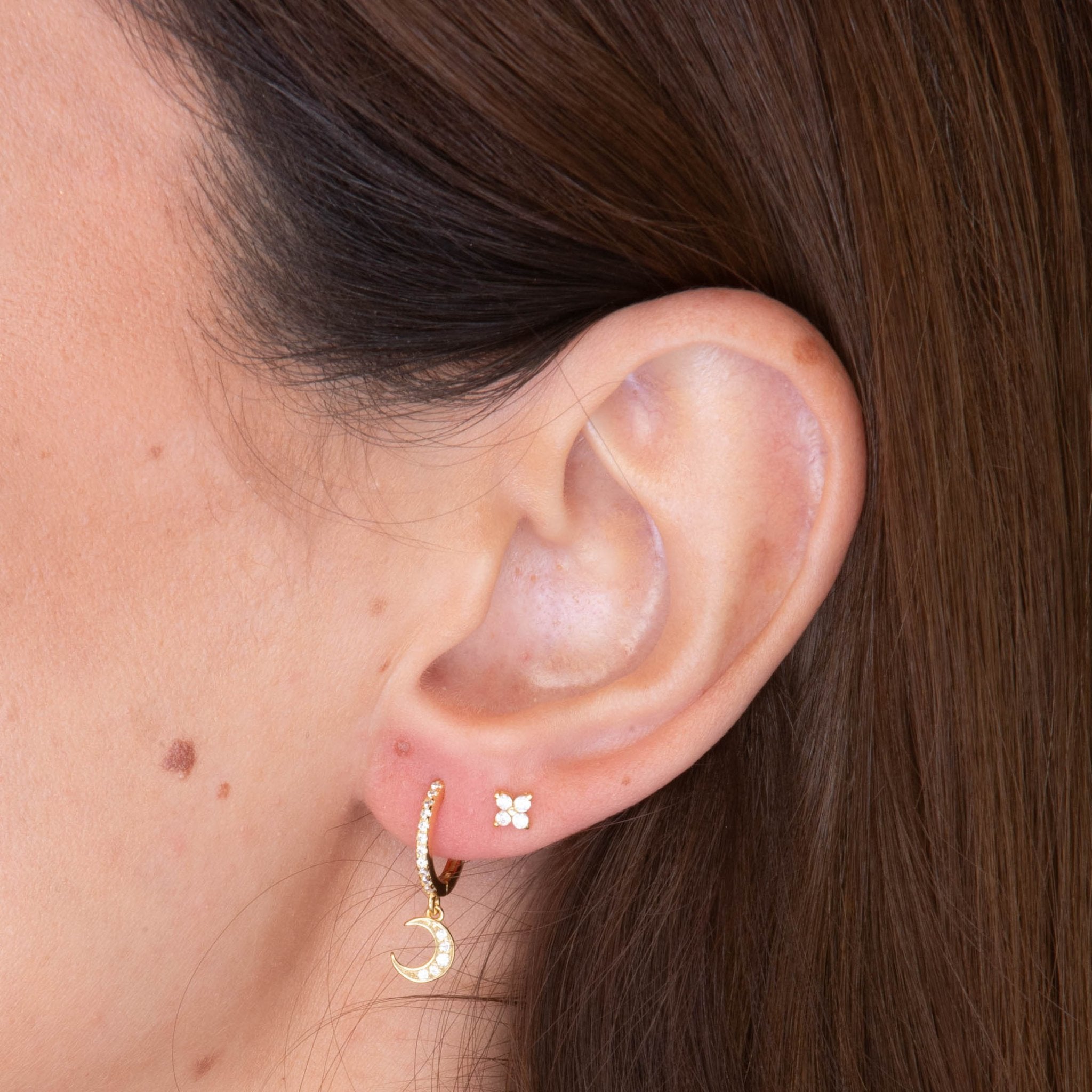 Moon Sapphire Huggie Earrings - Camile & Stone