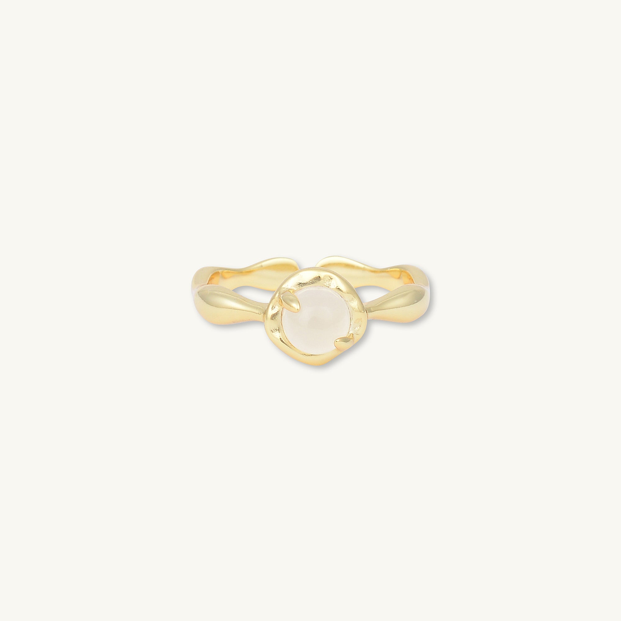 Moonstone Bauble Open Ring - Camile & Stone