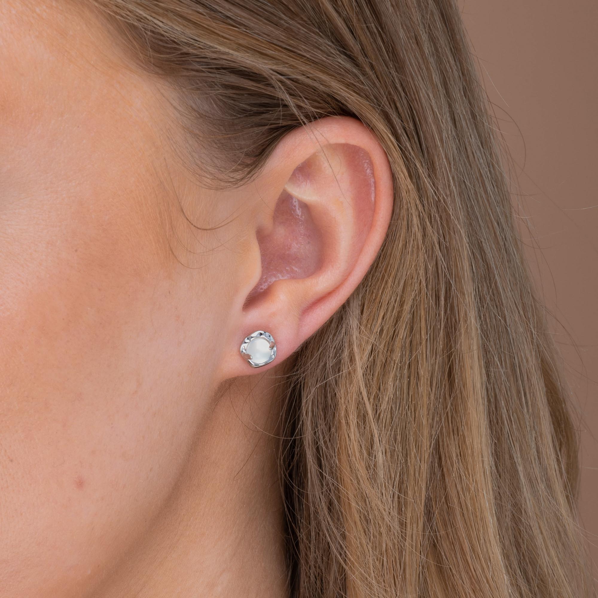 Moonstone Stud Earrings - Camile & Stone