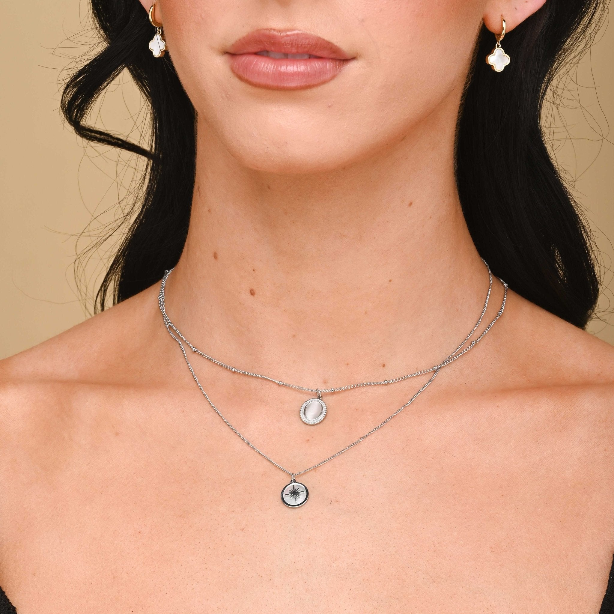 Moonstone Vintage Oval Satellite Necklace - Camile & Stone