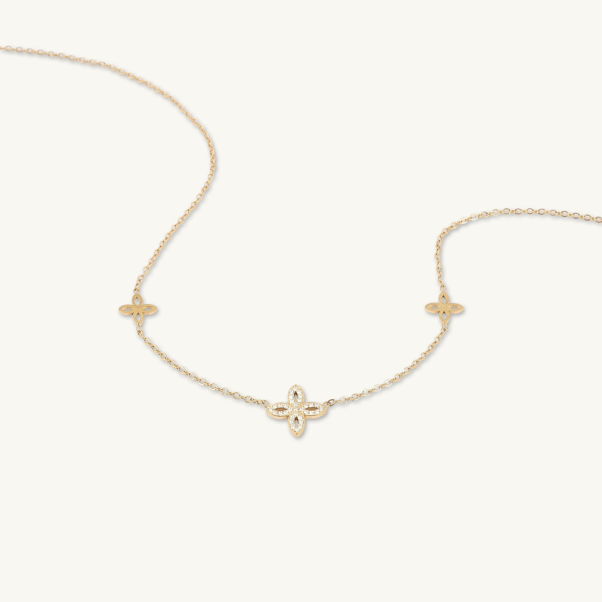 Multi Marquise Clover Sapphire Necklace - Camile & Stone