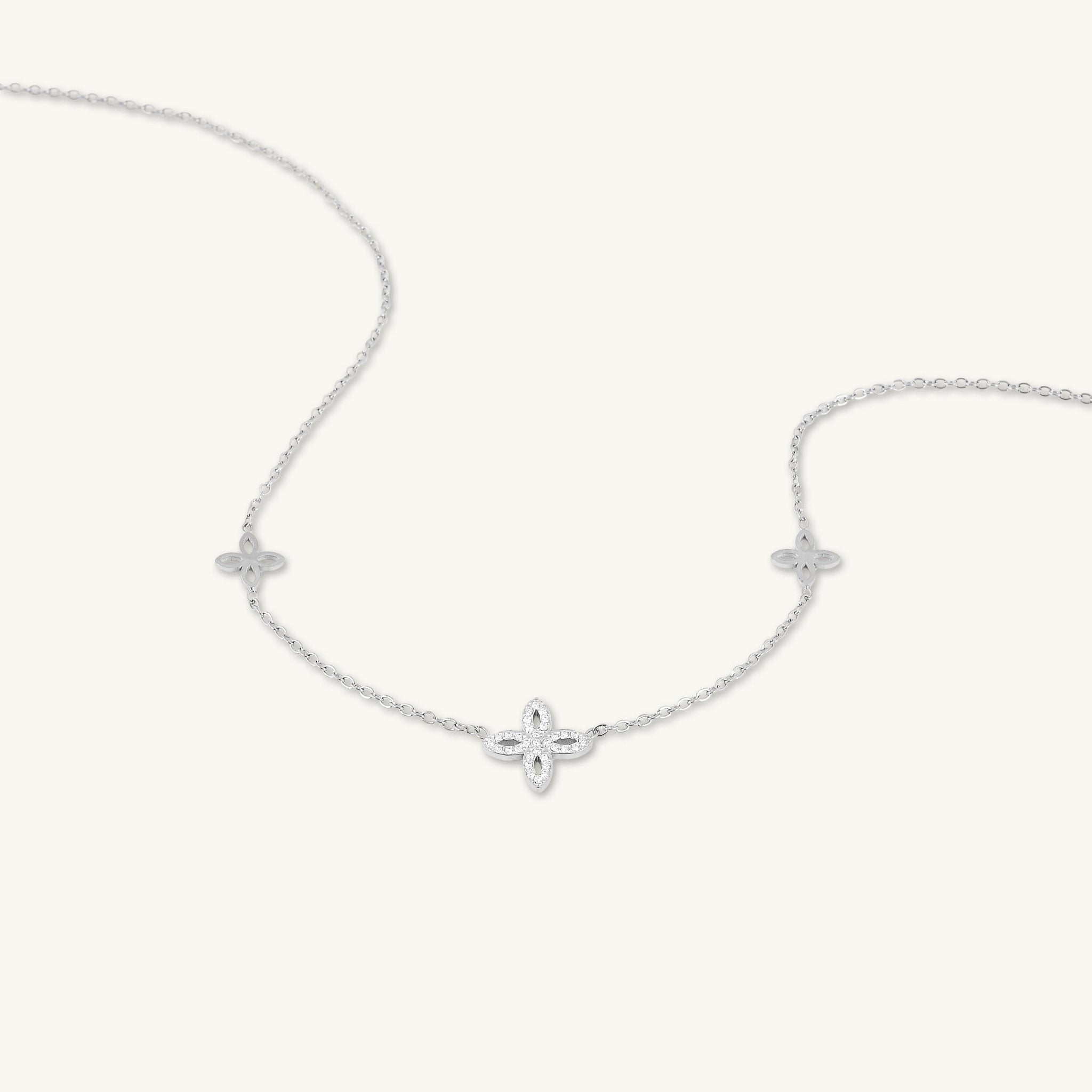 Multi Marquise Clover Sapphire Necklace - Camile & Stone