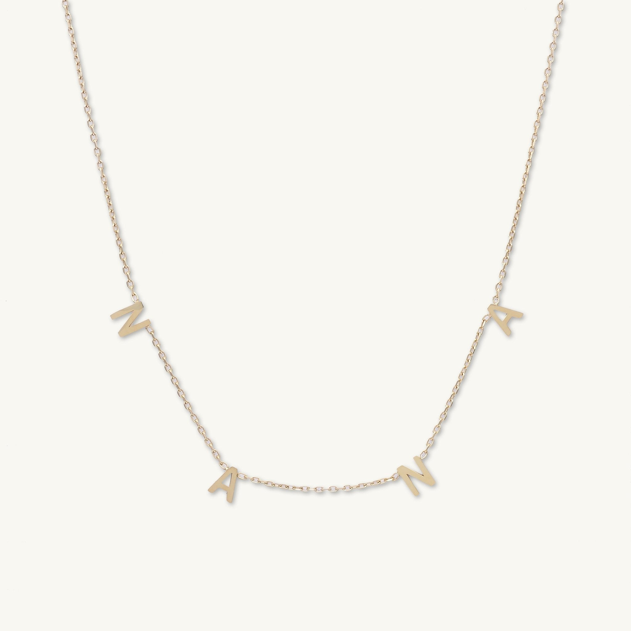 NANA Letter Chain Necklace - Camile & Stone