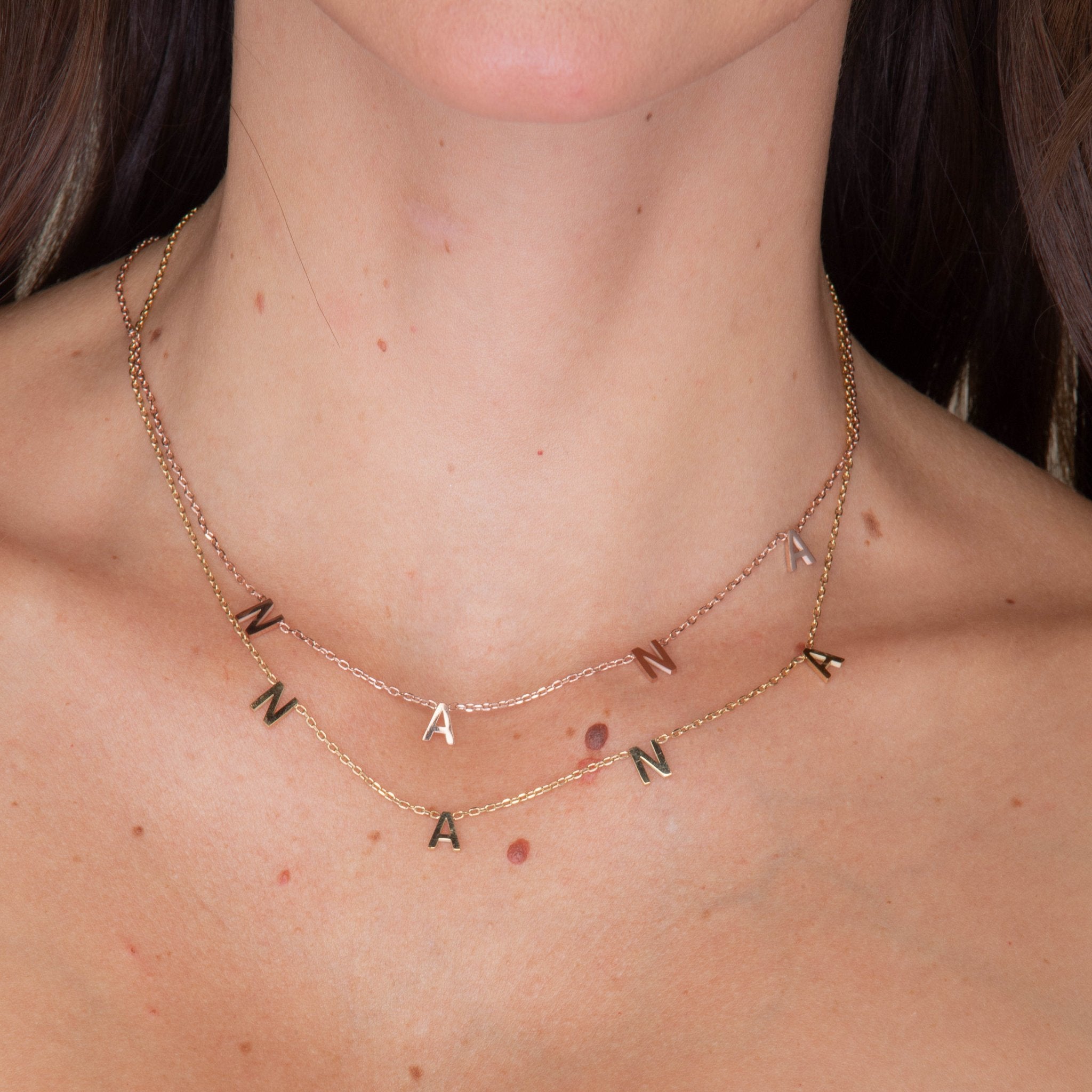 NANA Letter Chain Necklace - Camile & Stone