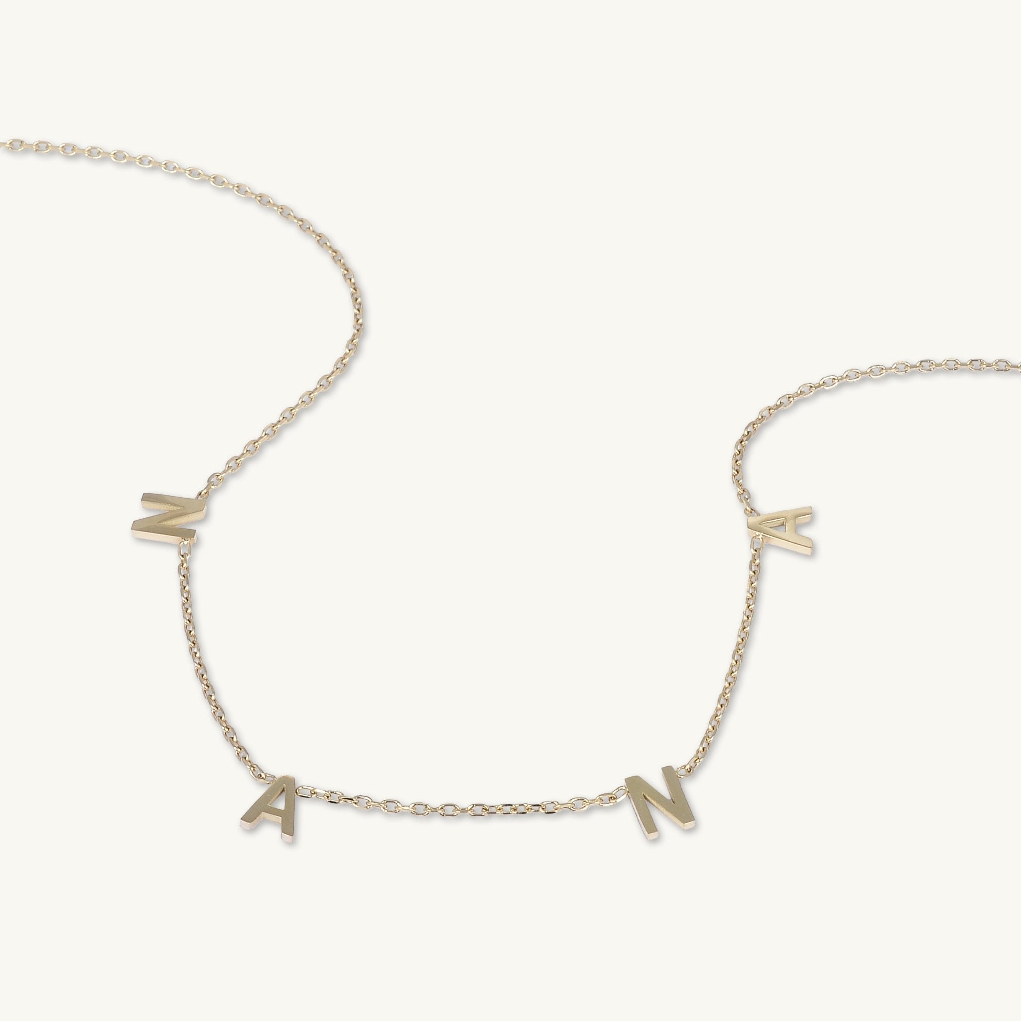 NANA Letter Chain Necklace - Camile & Stone