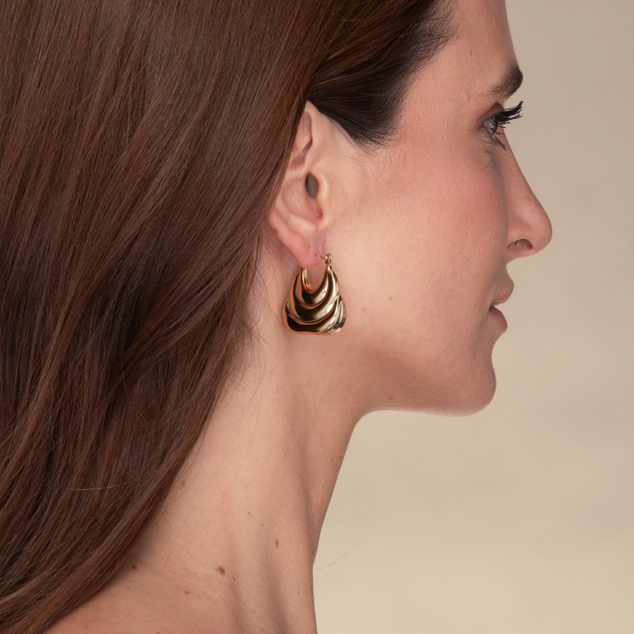Naomi Dome Hoop Earrings - Camile & Stone