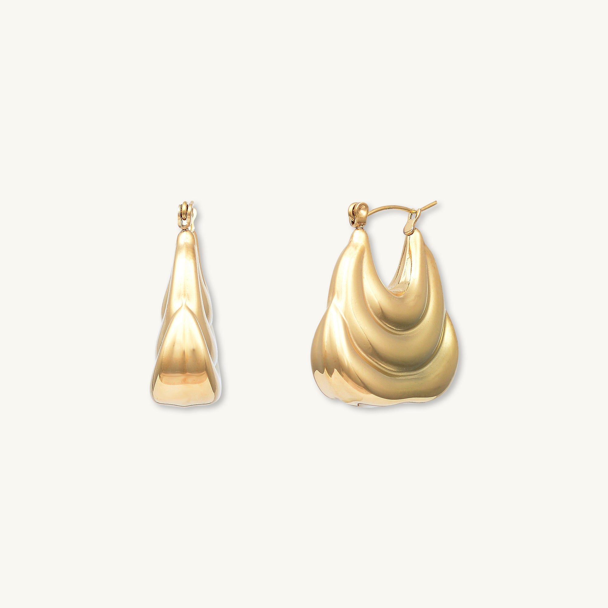 Naomi Dome Hoop Earrings - Camile & Stone