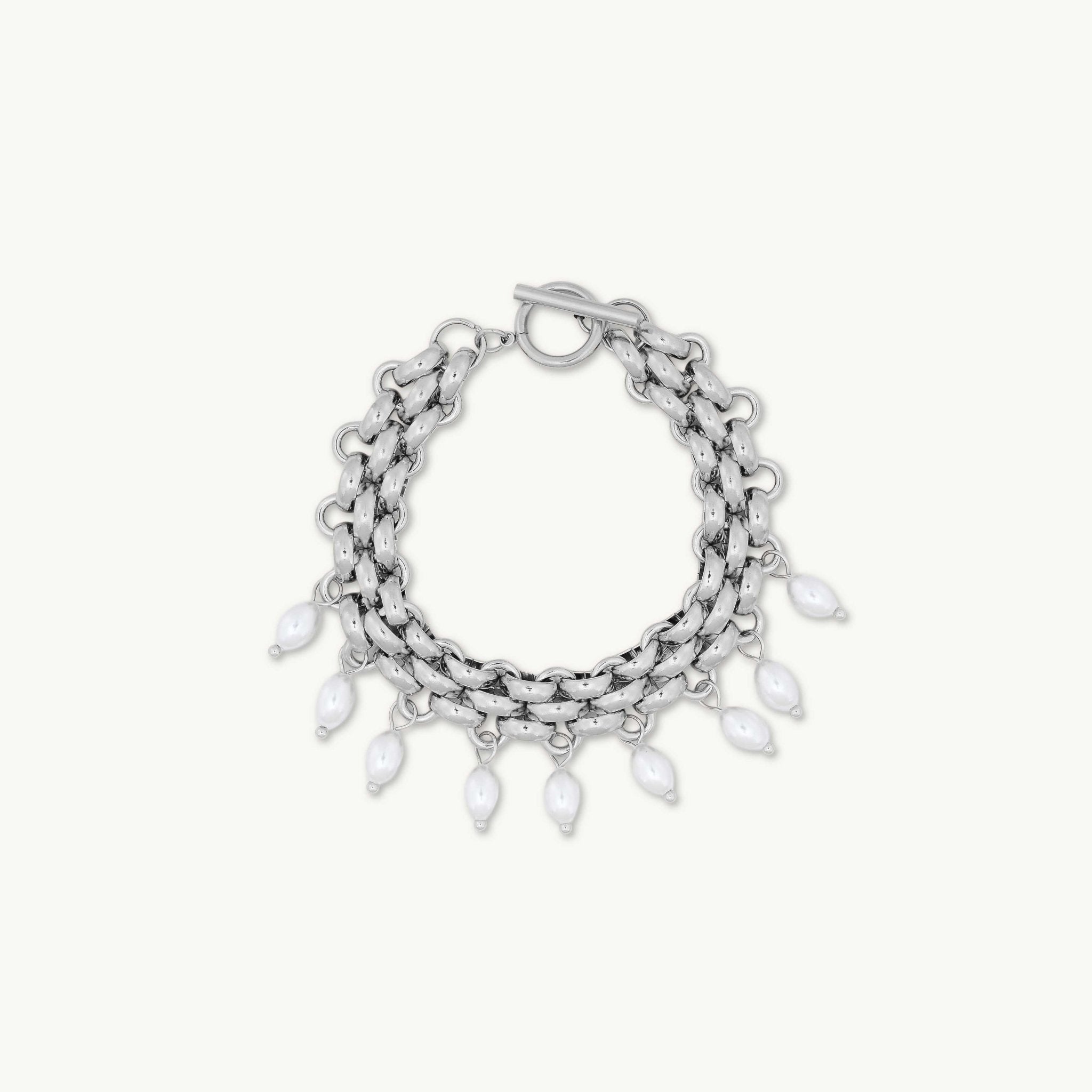 Nara Pearl Chunky Statement Bracelet - Camile & Stone