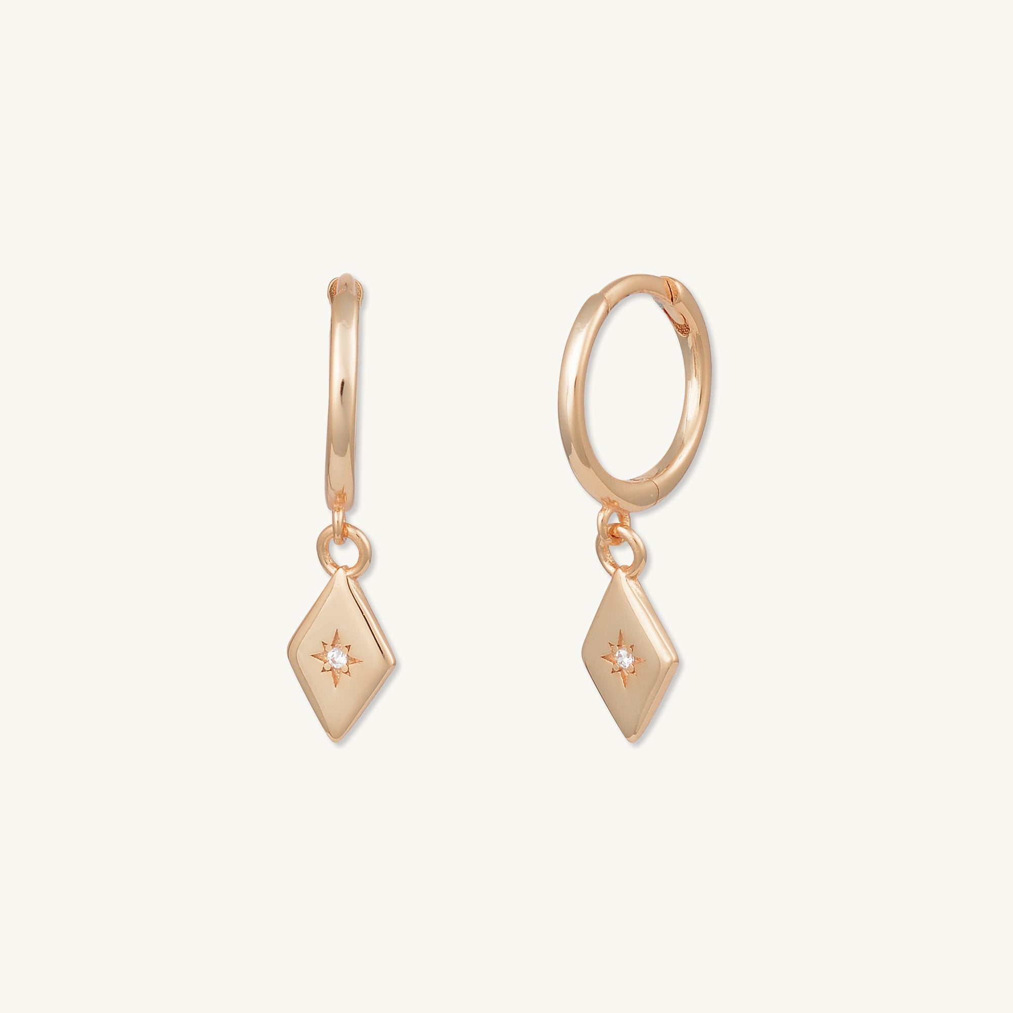 North Star Huggie Hoop Earrings - Camile & Stone
