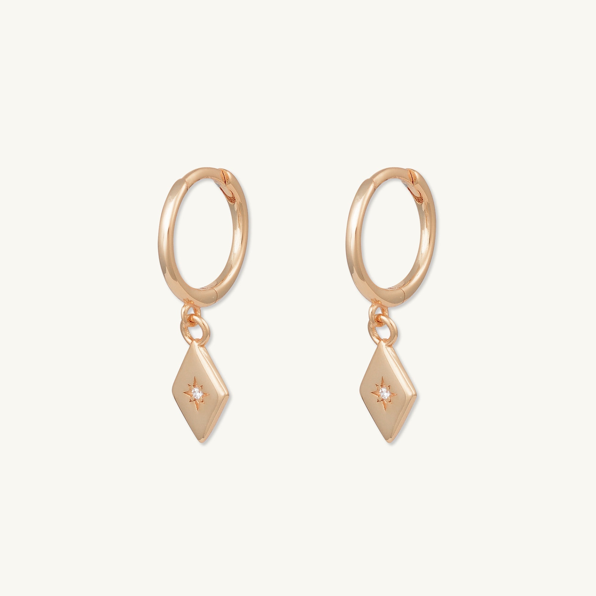 North Star Huggie Hoop Earrings - Camile & Stone