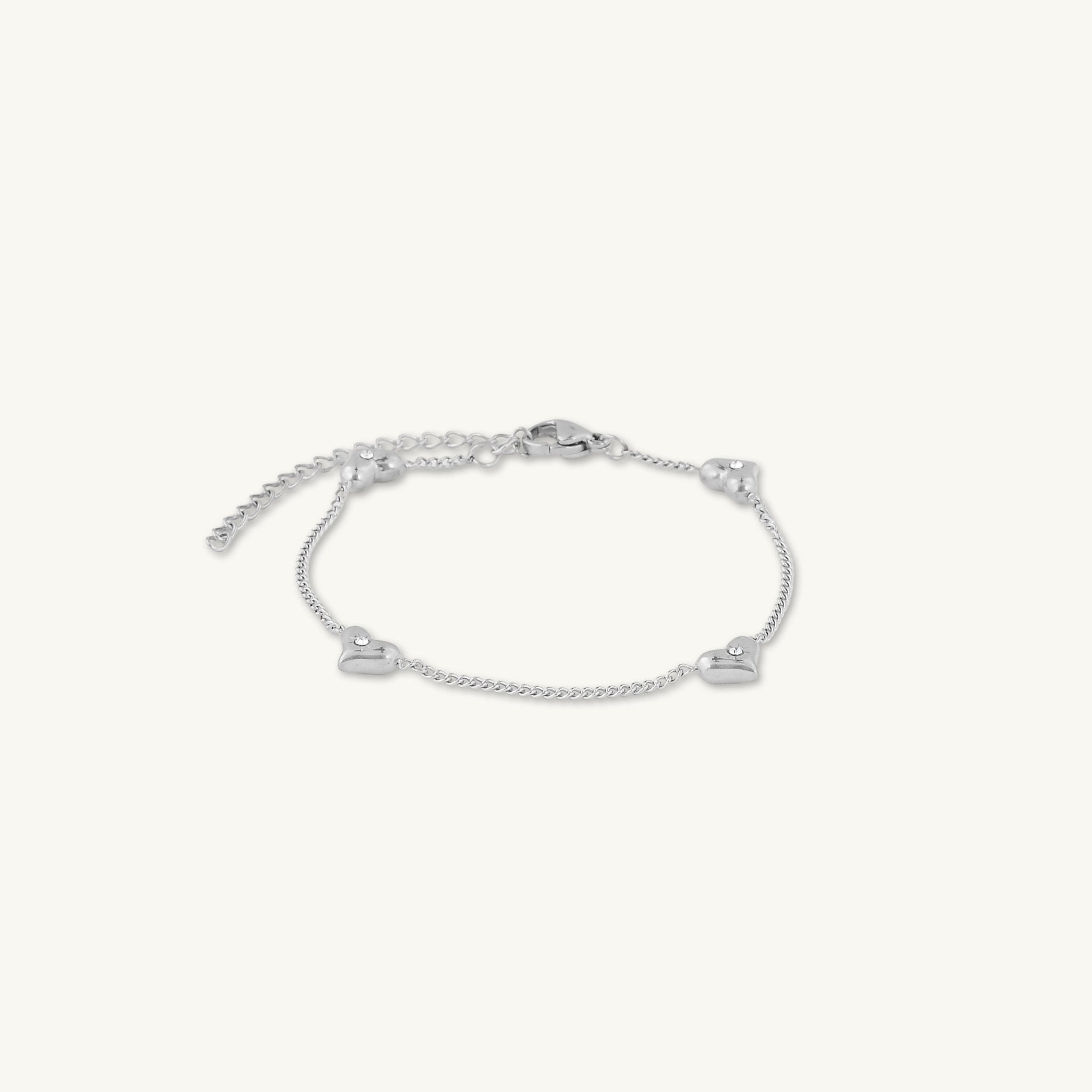 North Star Love Heart Station Bracelet - Camile & Stone