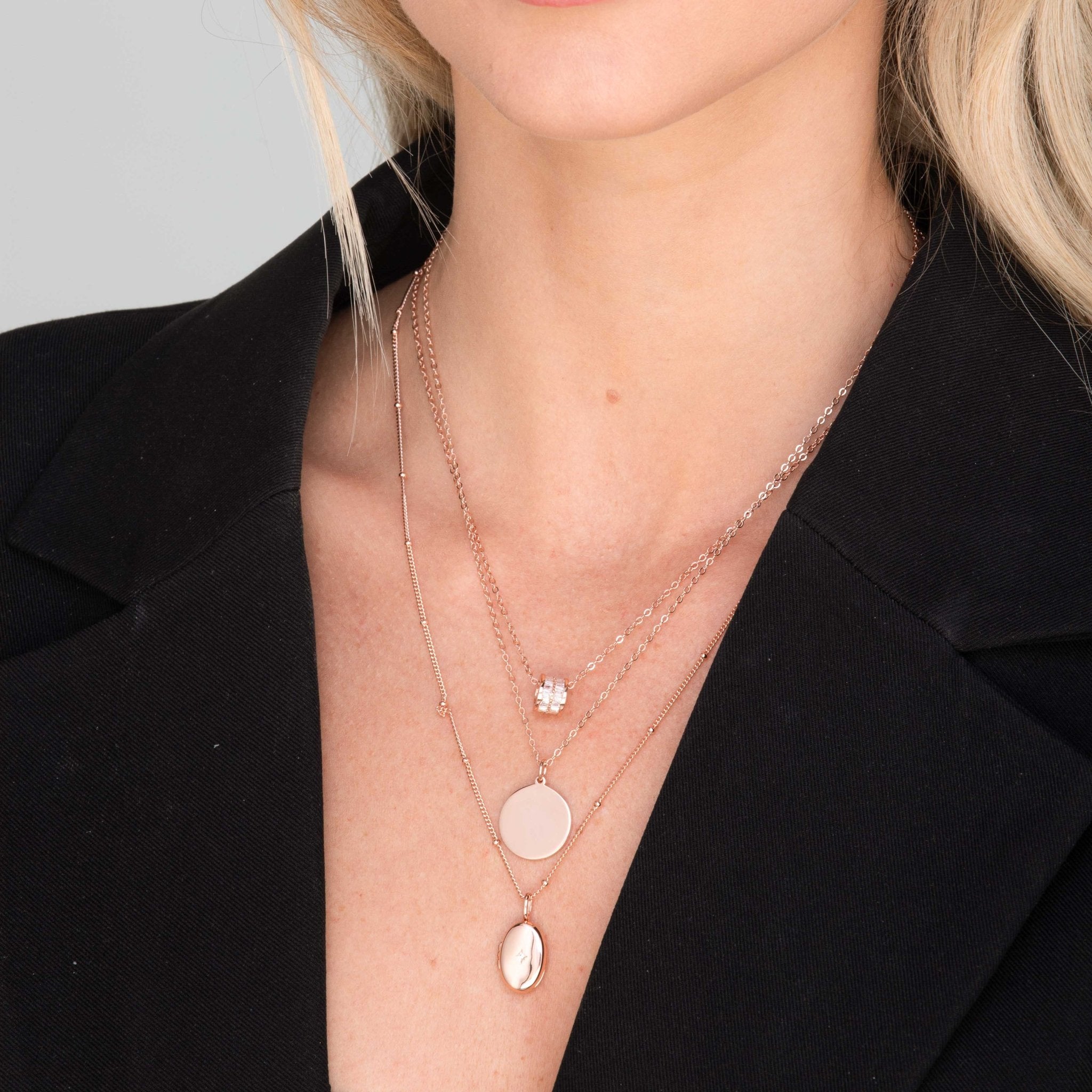 North Star Oval Photo Locket Necklace - Camile & Stone