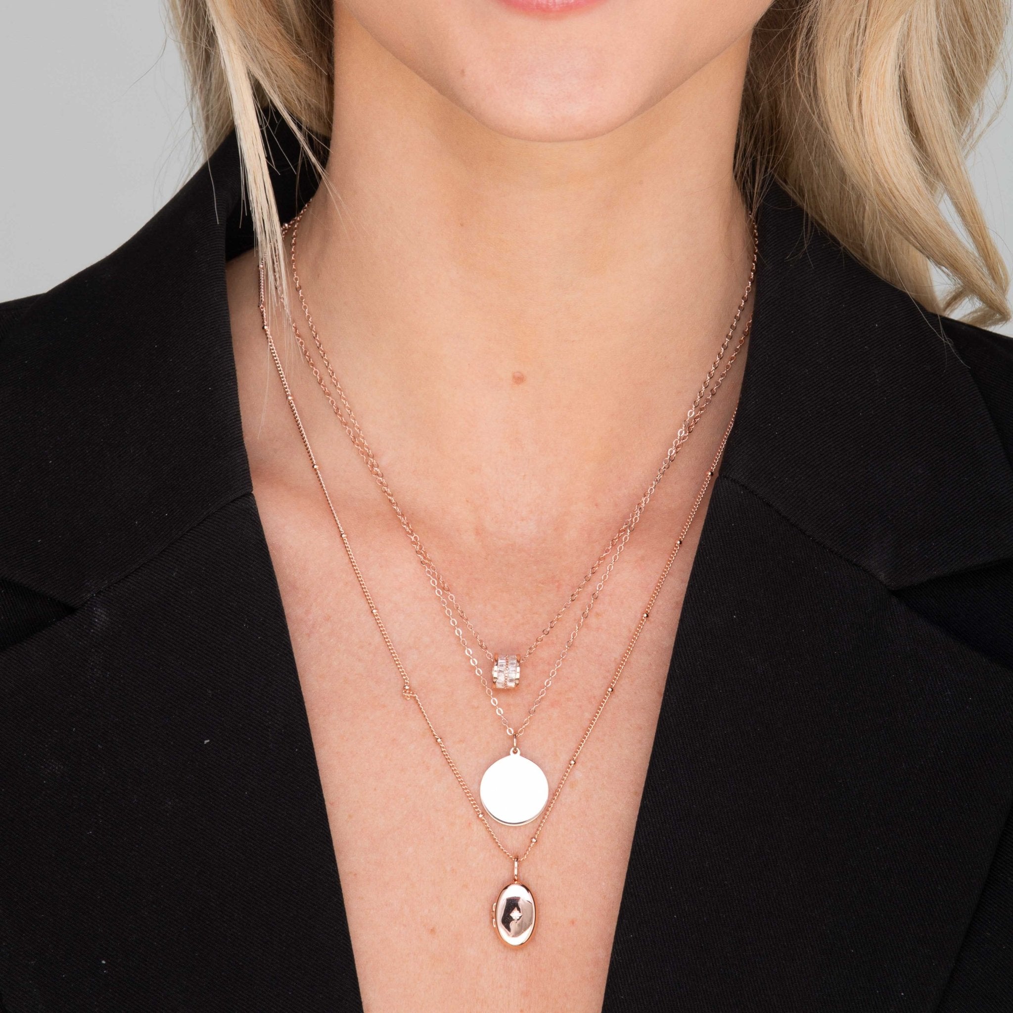 North Star Oval Photo Locket Necklace - Camile & Stone