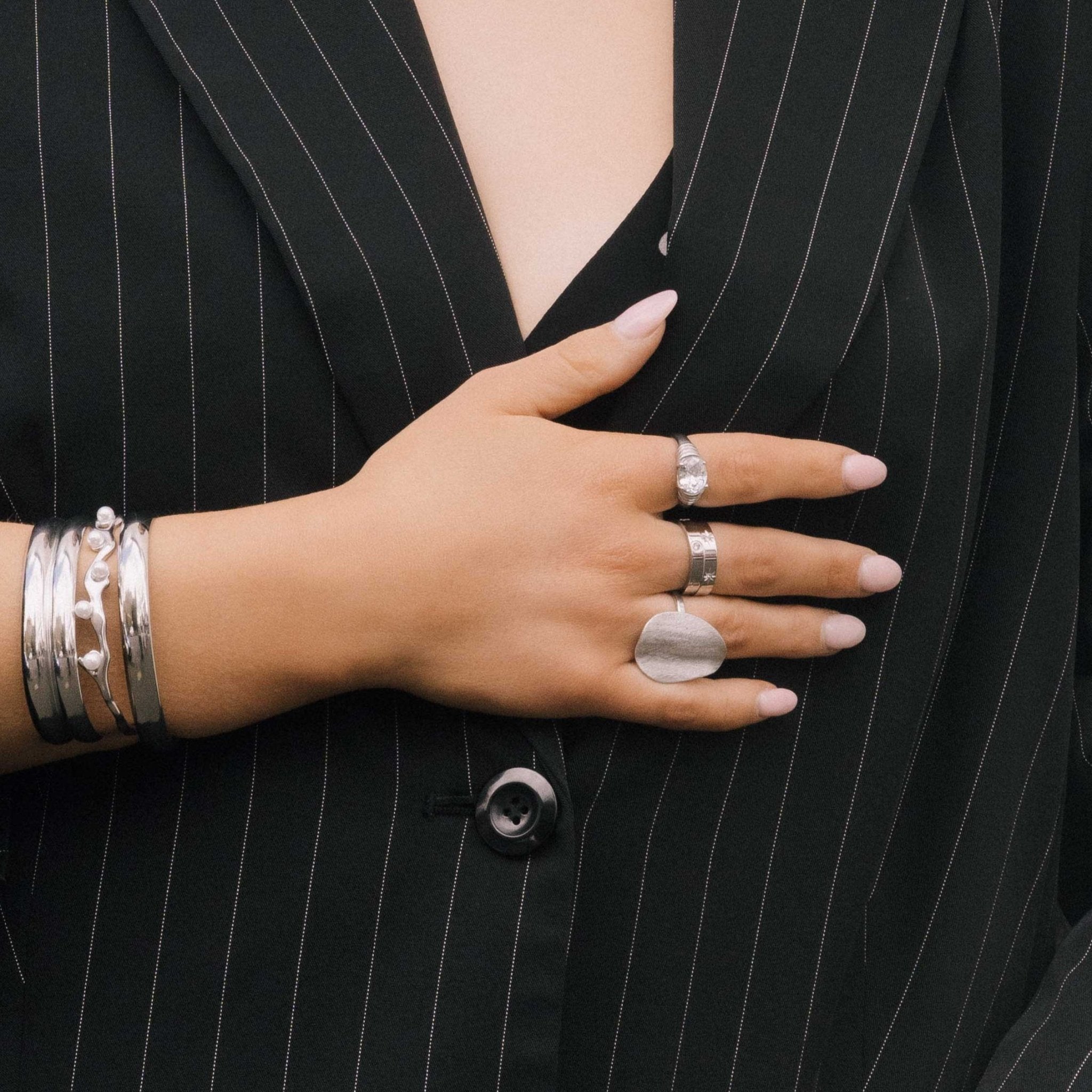 North Star Solitaire Stacker Ring - Camile & Stone