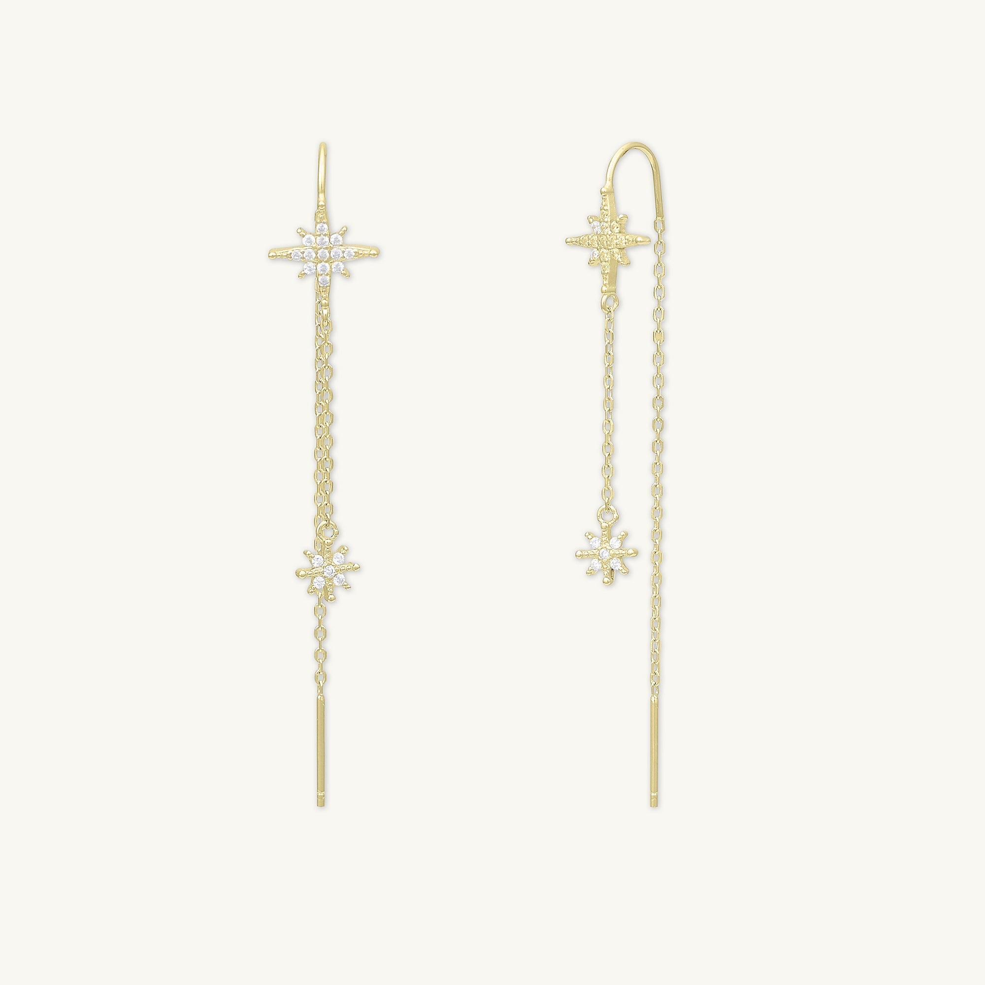 North Star Threader Earrings - Camile & Stone