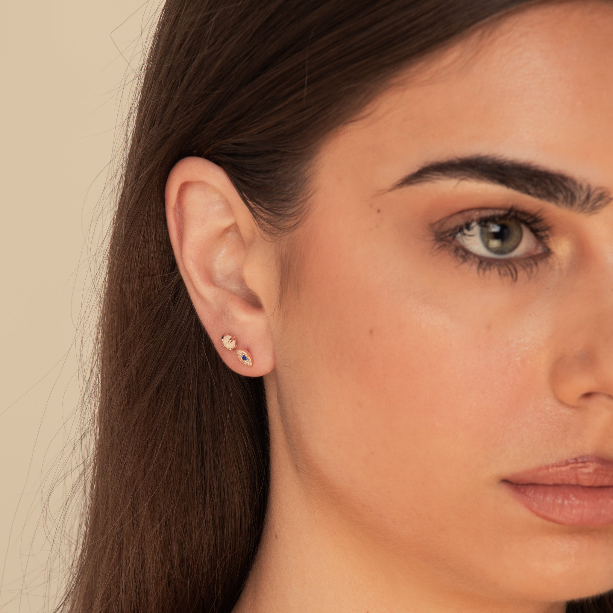 Opal Gemstone Stud Earrings - Camile & Stone