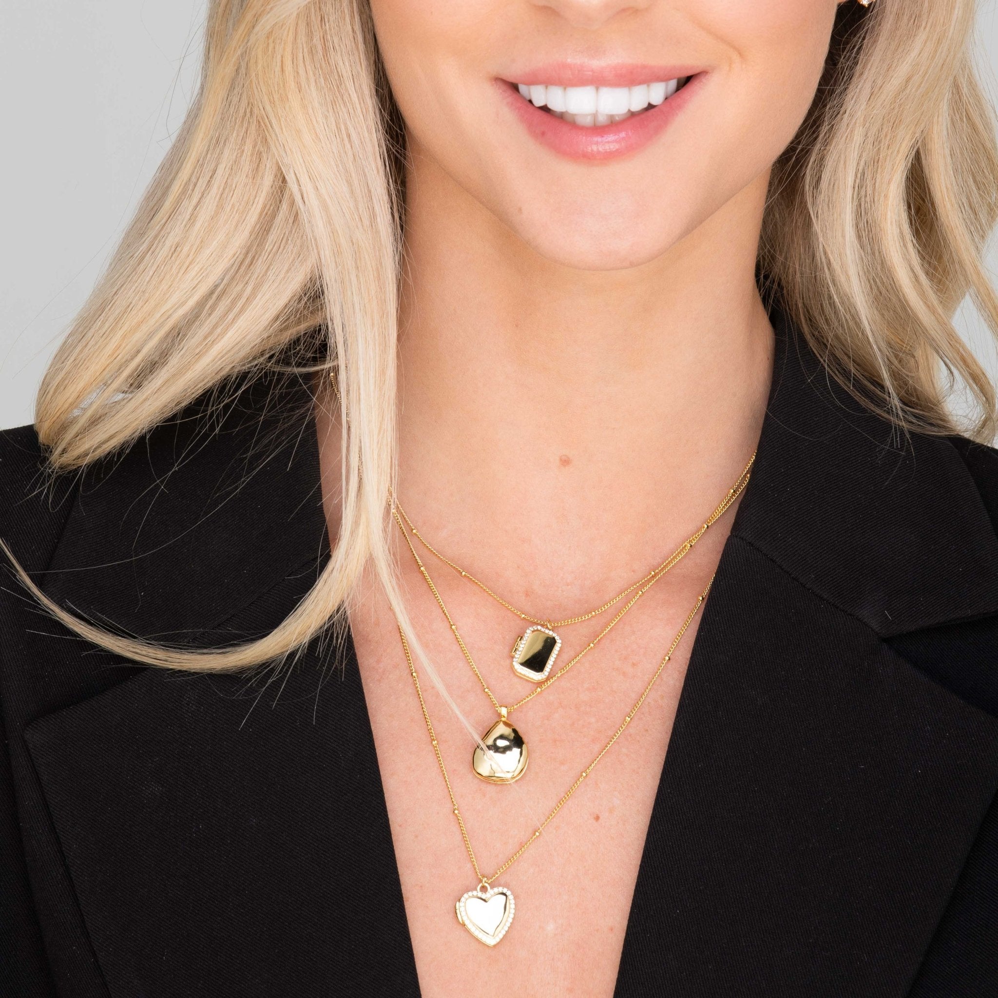 Oval Molten Photo Locket Necklace - Camile & Stone