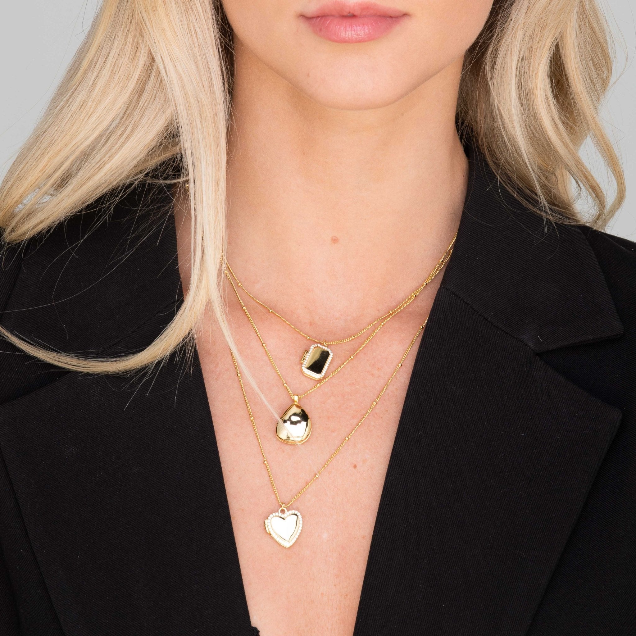 Oval Molten Photo Locket Necklace - Camile & Stone