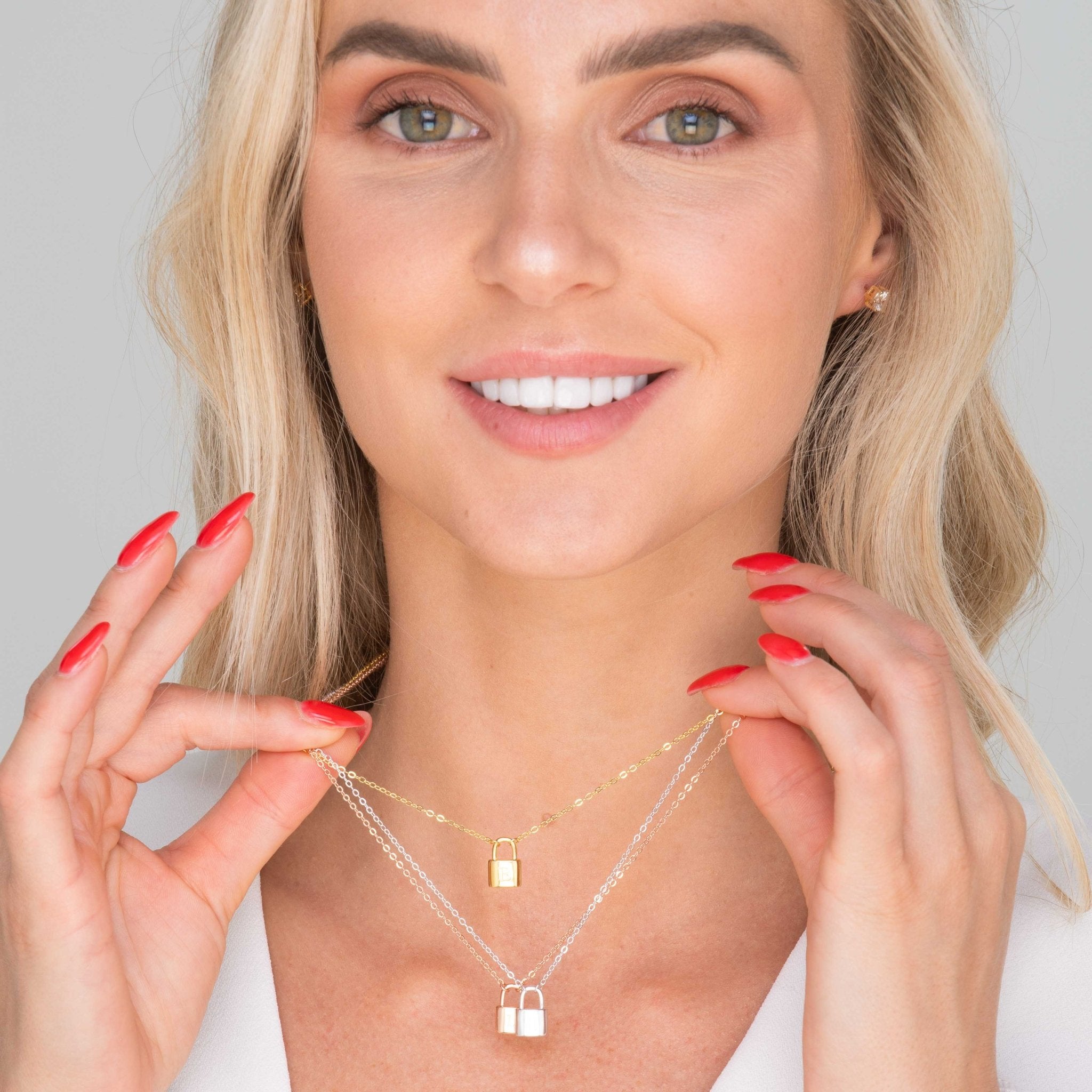 Padlock Initial Letter Necklace - Camile & Stone