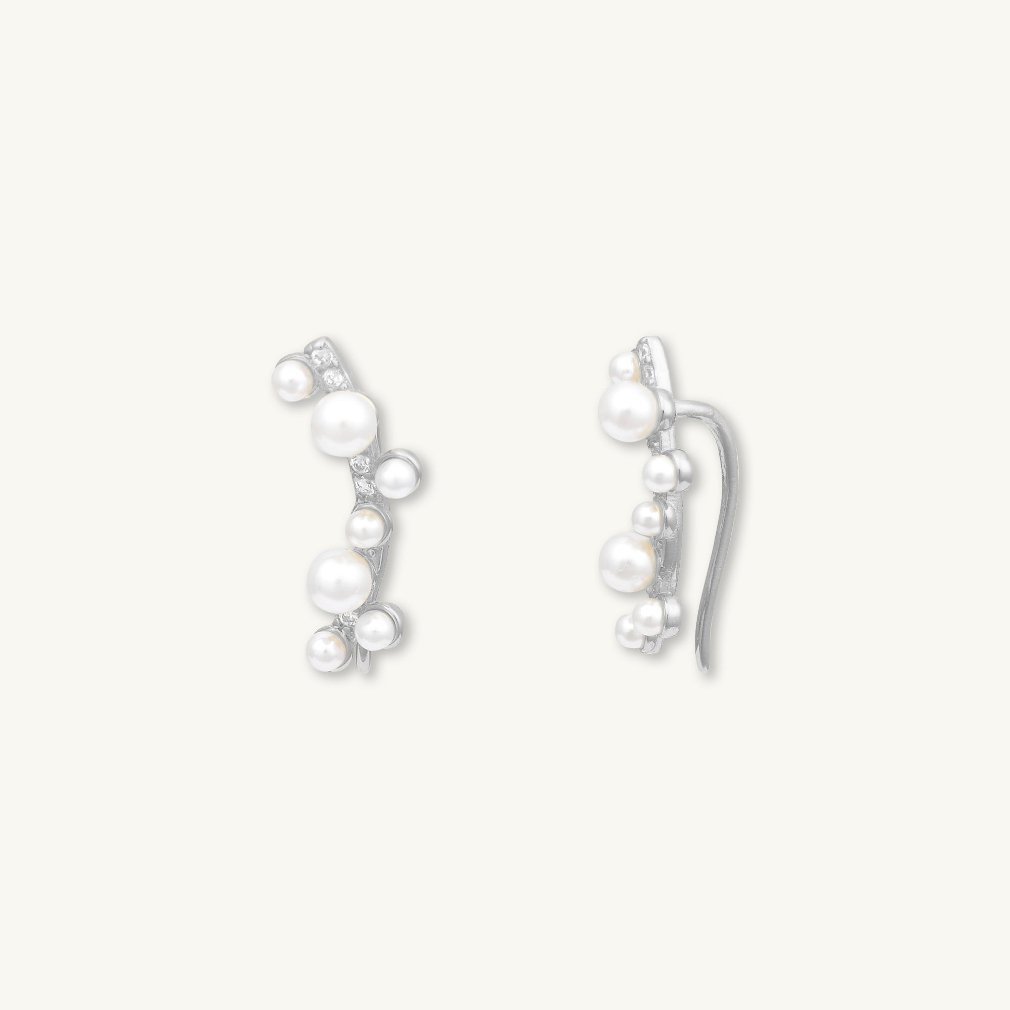 Pearl Climber Hook Earrings - Camile & Stone