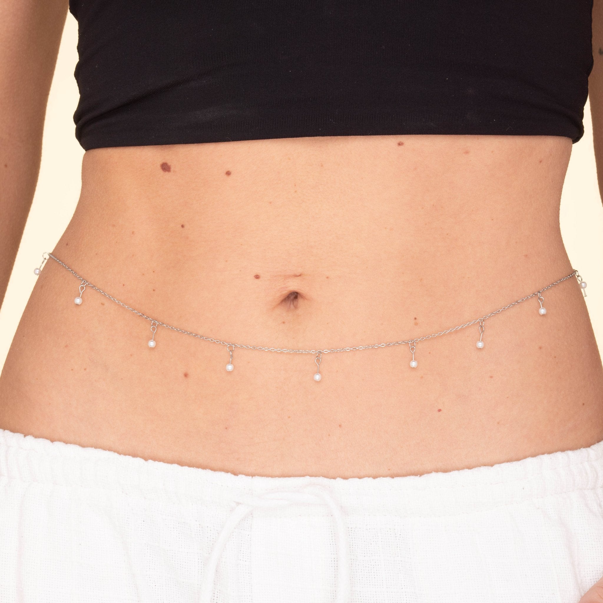 Pearl Dangling Waist Belly Chain - Camile & Stone