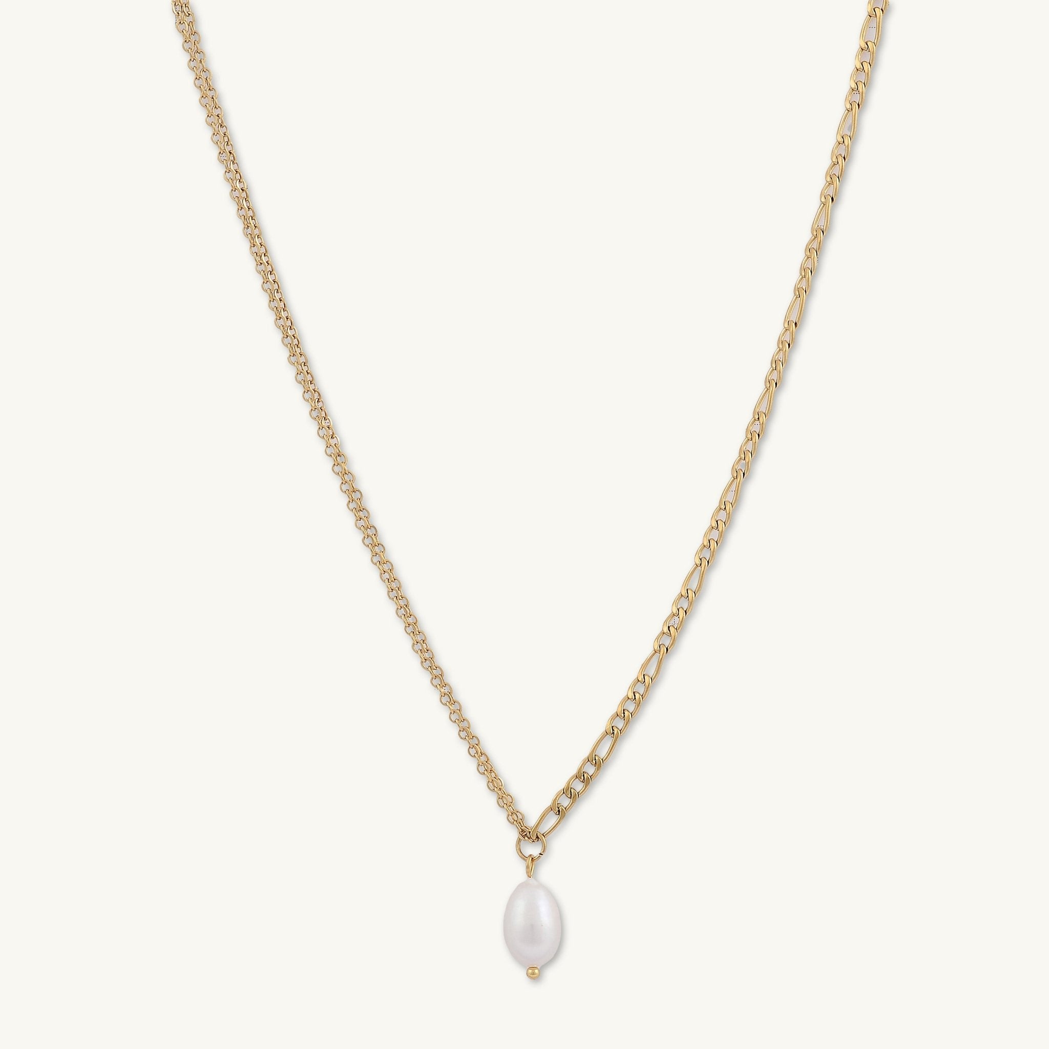 Pearl Figaro Chain Necklace - Camile & Stone