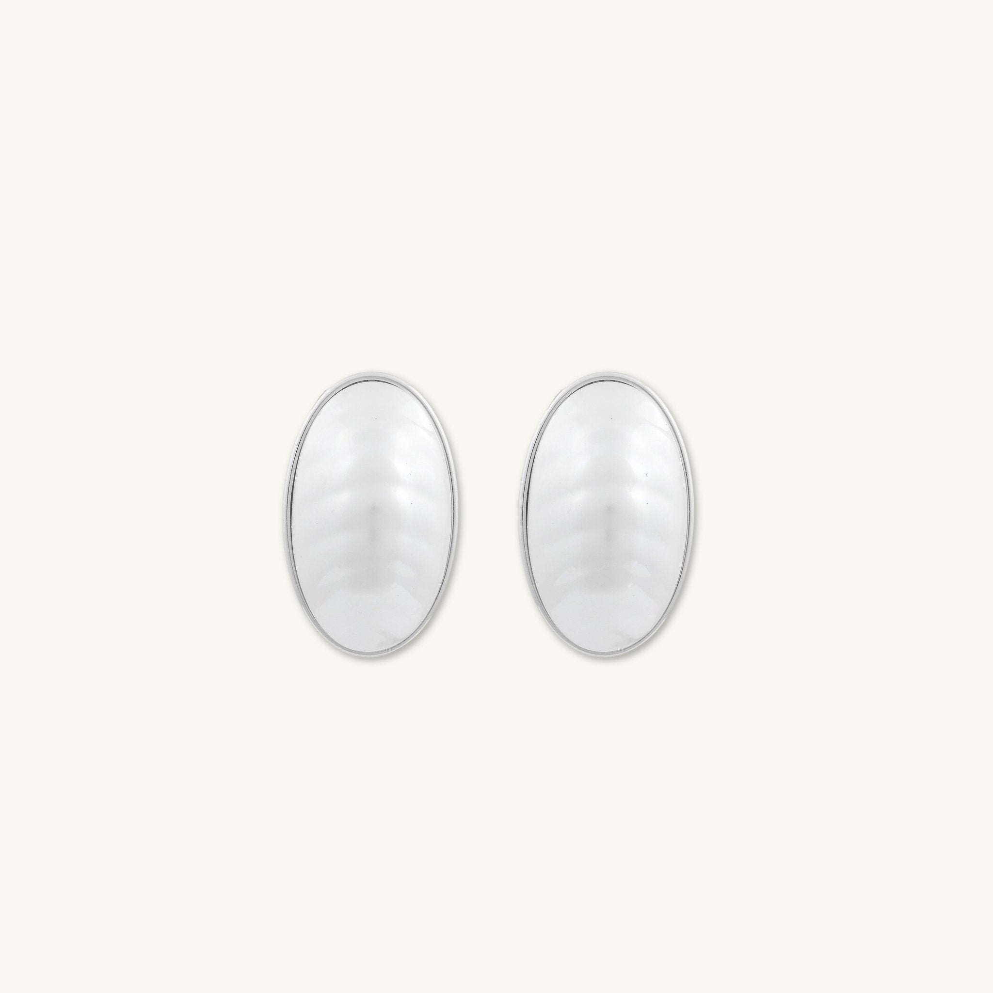 Pearl Oval Statement Earrings - Camile & Stone