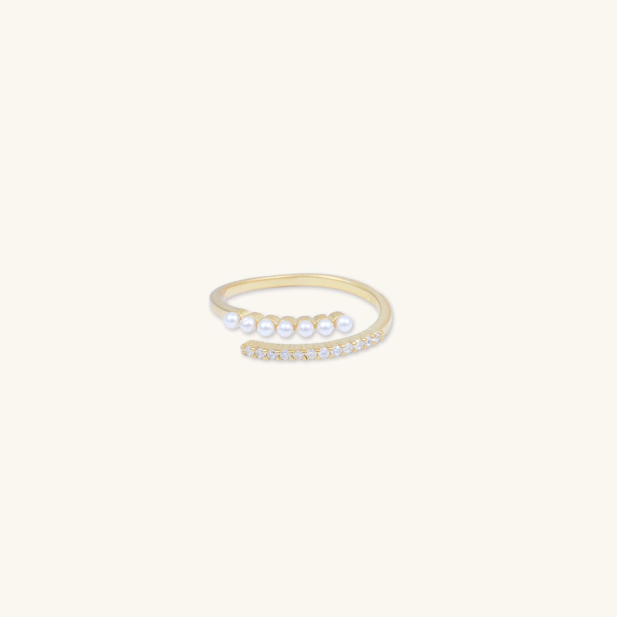 Pearl Sapphire Open Ring - Camile & Stone