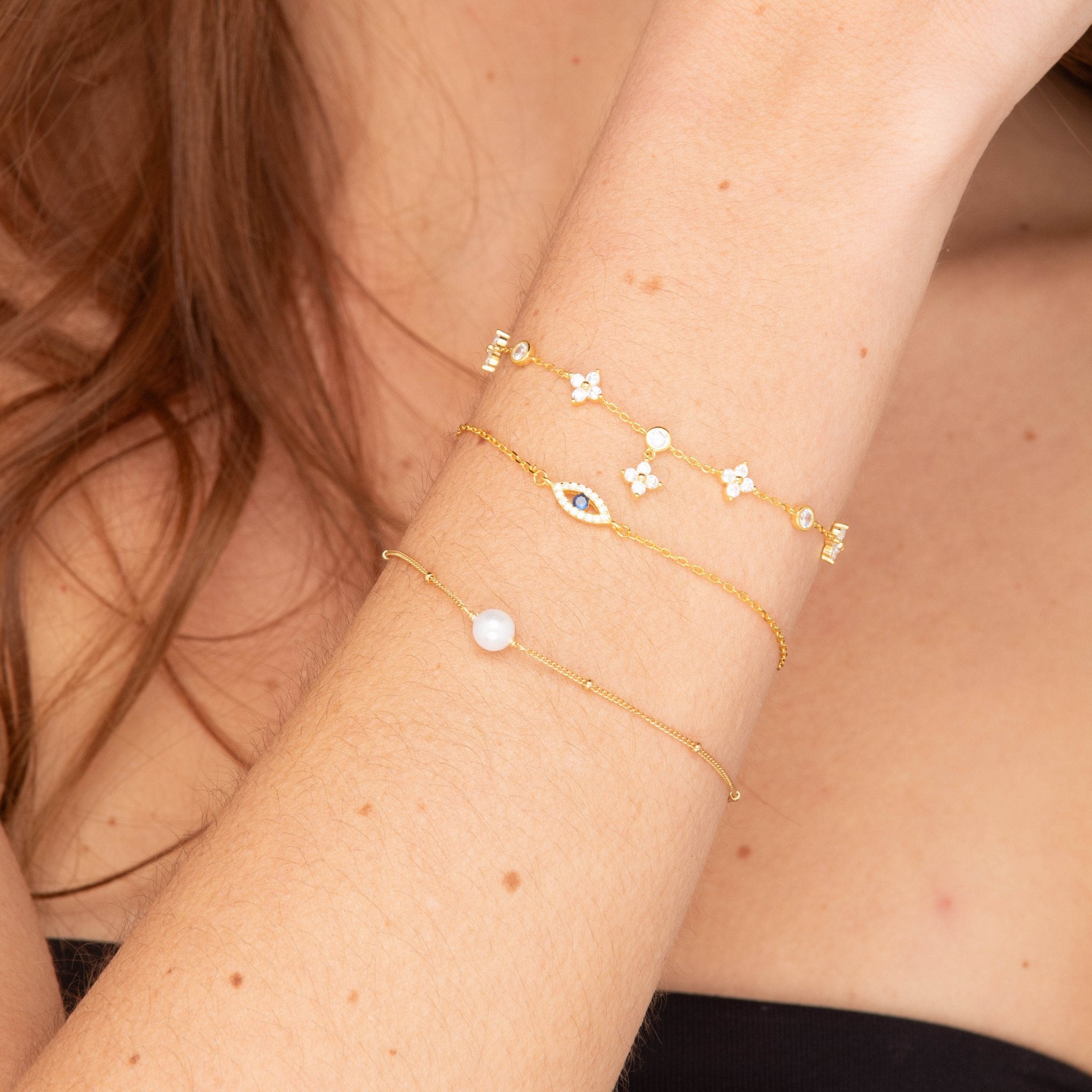 Pearl Satellite Chain Bracelet - Camile & Stone