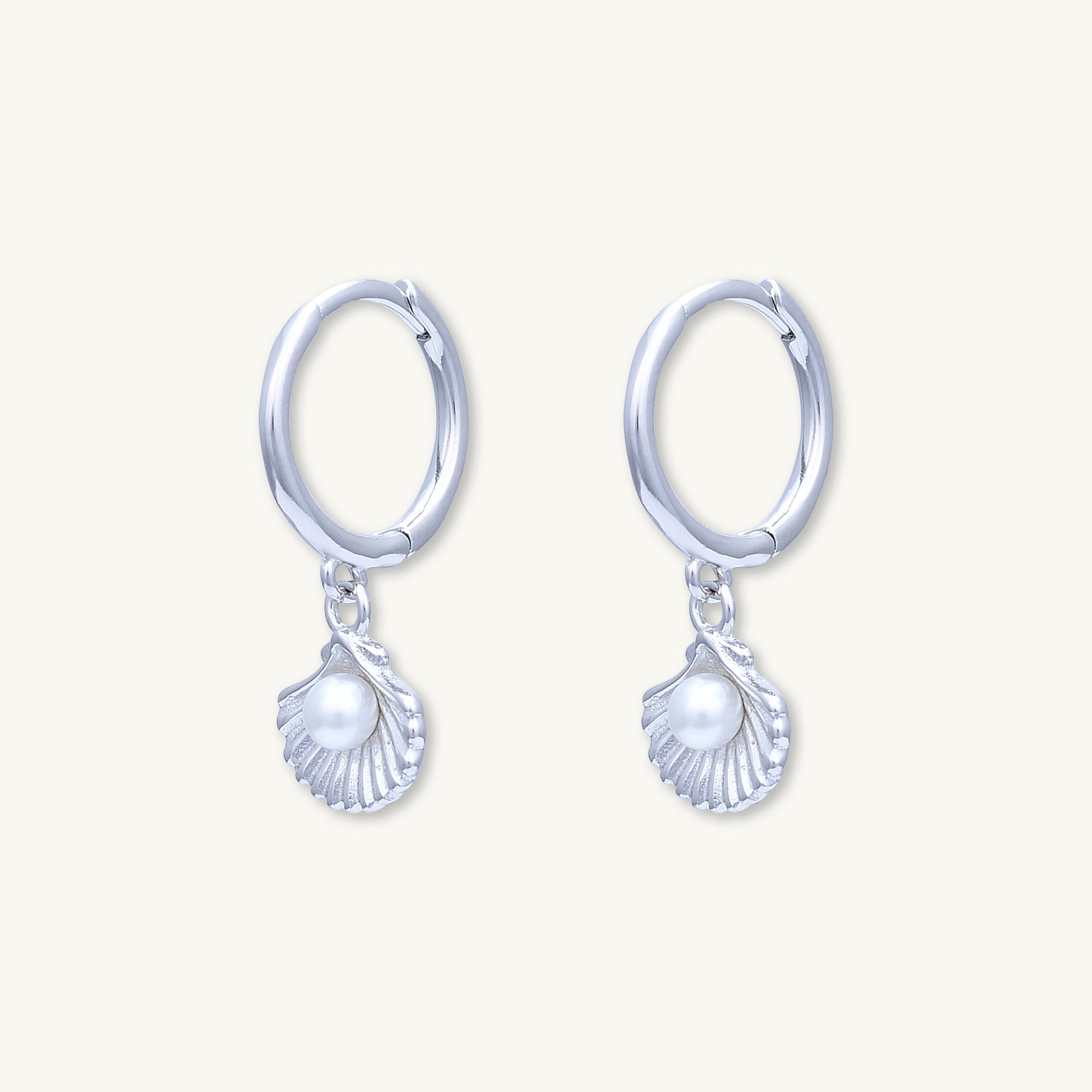 Pearl Shell Huggie Earrings - Camile & Stone