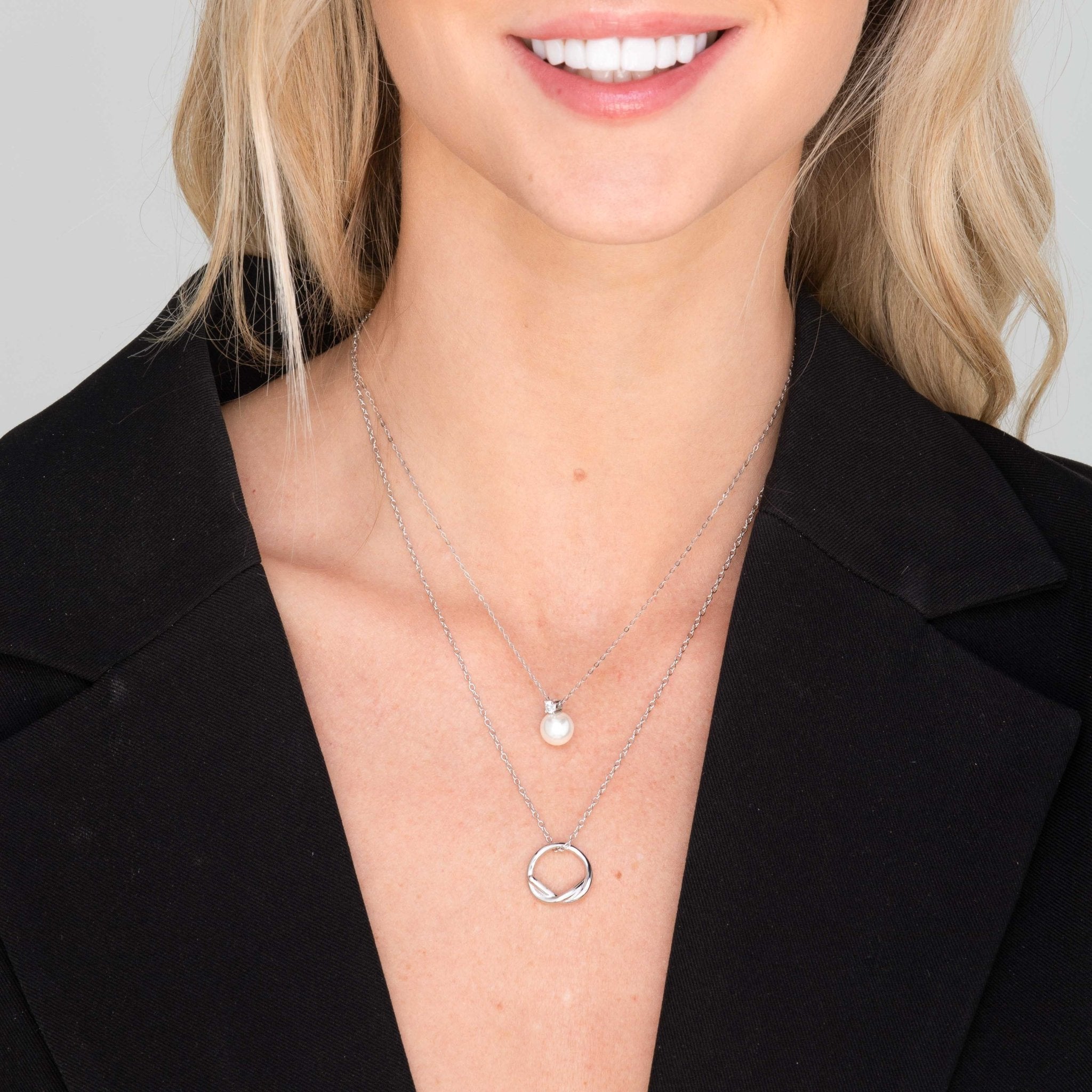 Pearl Solitaire Moissanite Necklace - Camile & Stone
