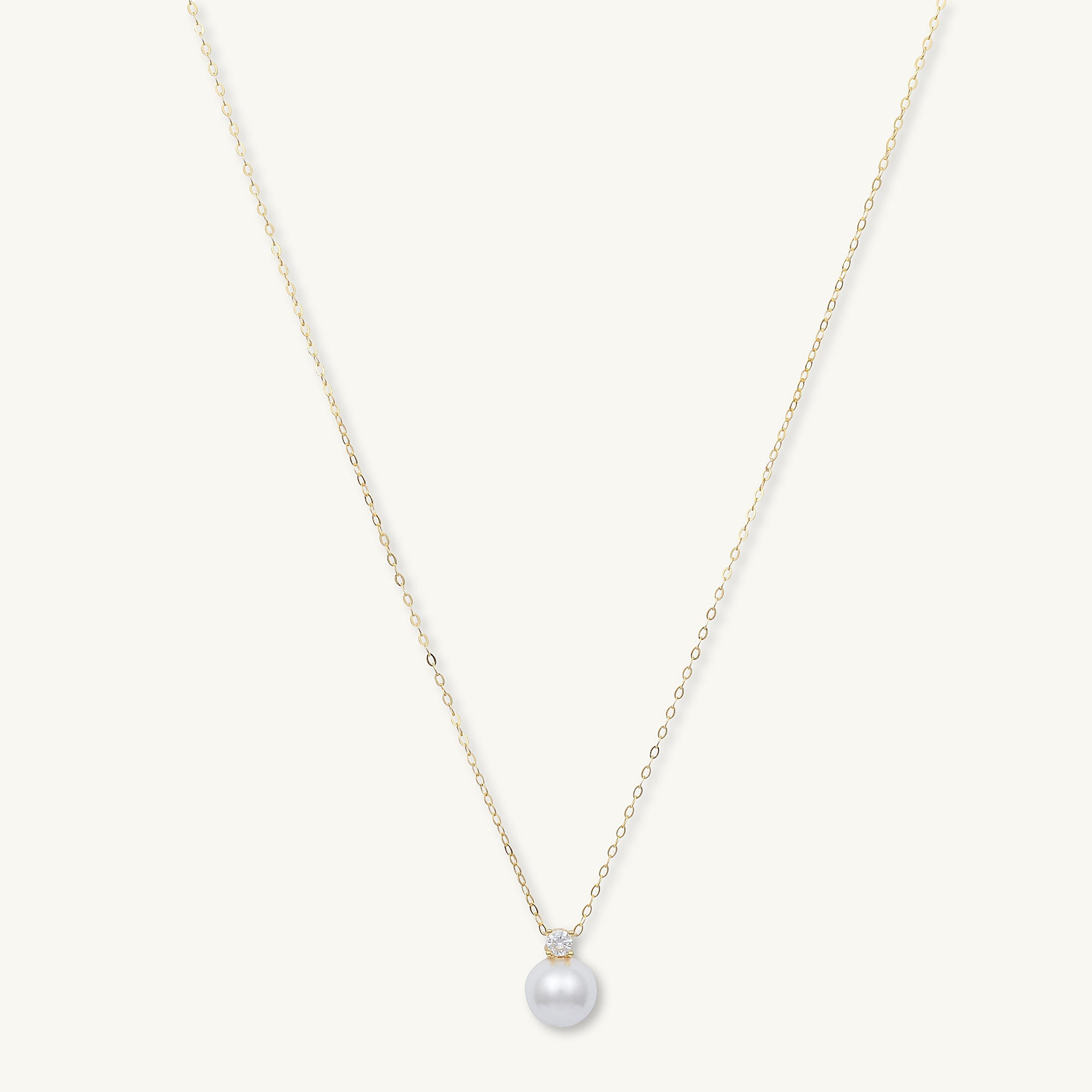 Pearl Solitaire Moissanite Necklace - Camile & Stone