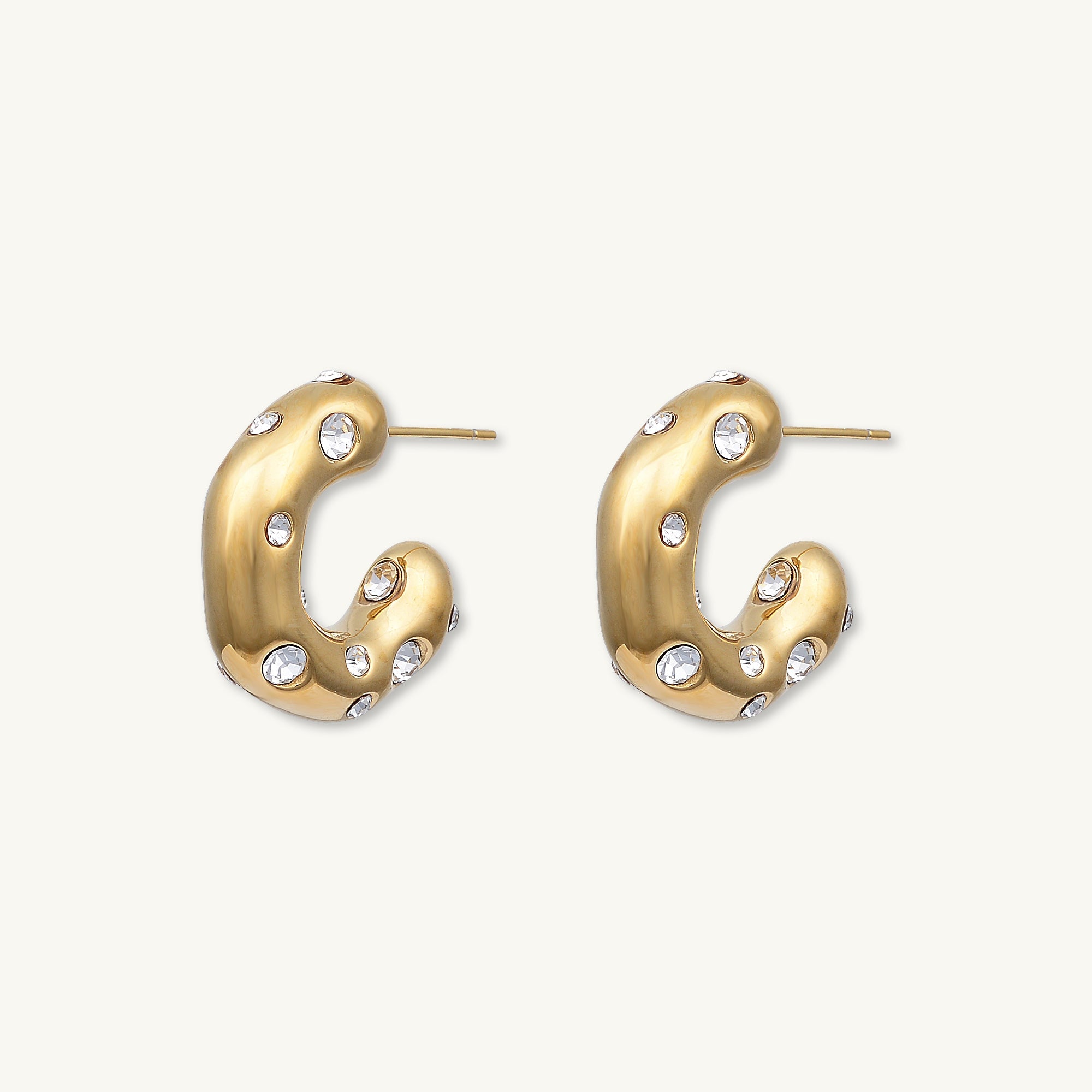 Quinn Zirconia Huggie Earrings - Camile & Stone
