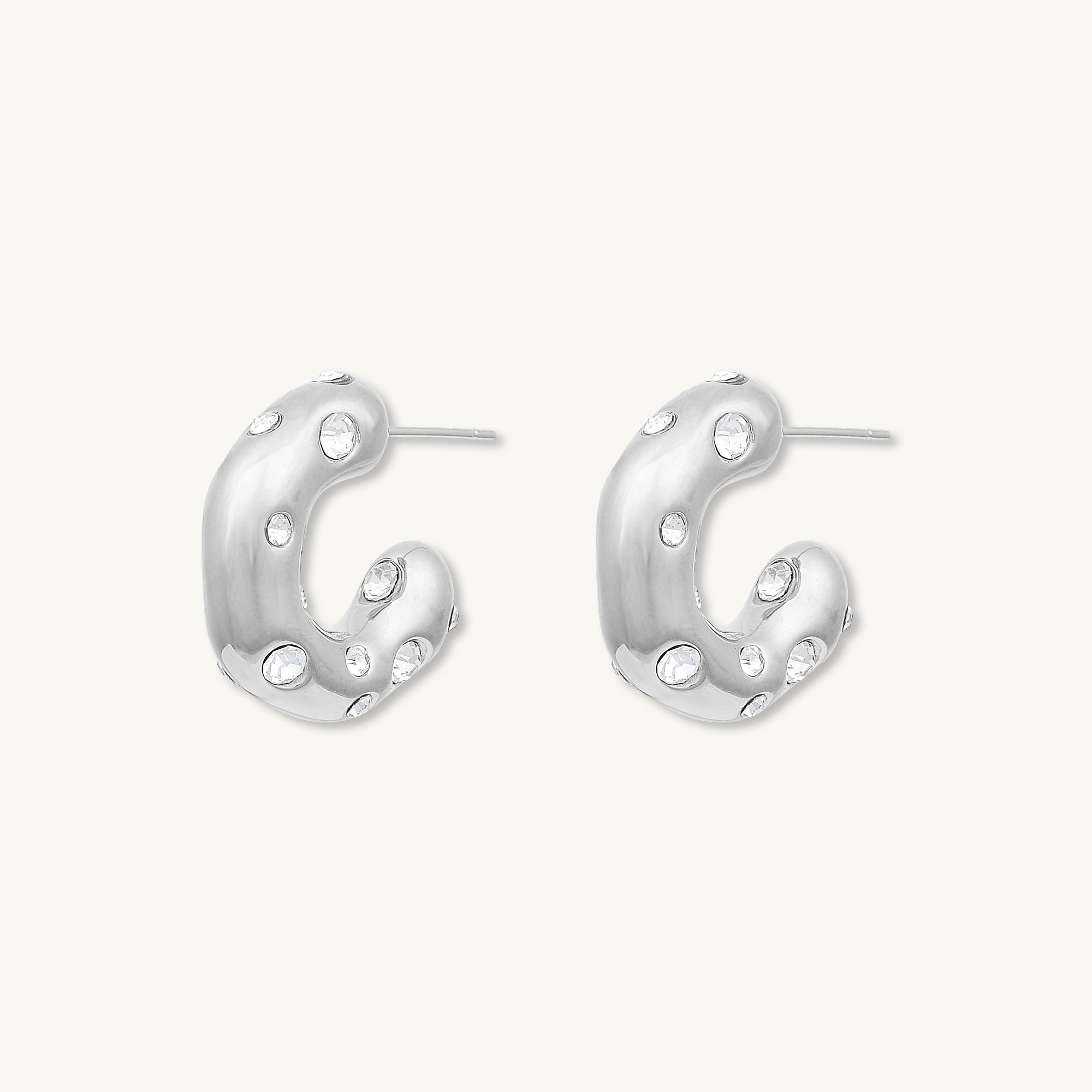 Quinn Zirconia Huggie Earrings - Camile & Stone