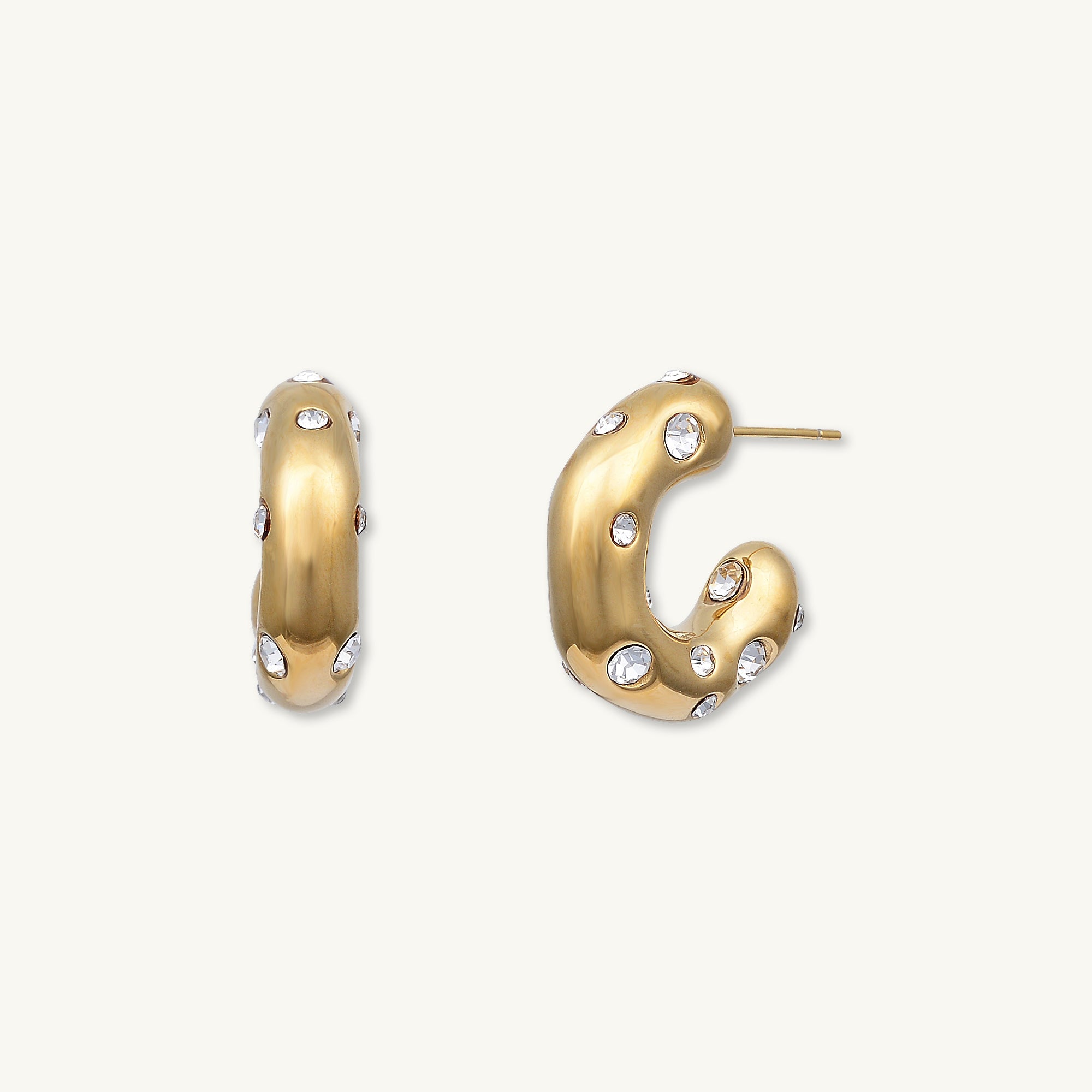Quinn Zirconia Huggie Earrings - Camile & Stone