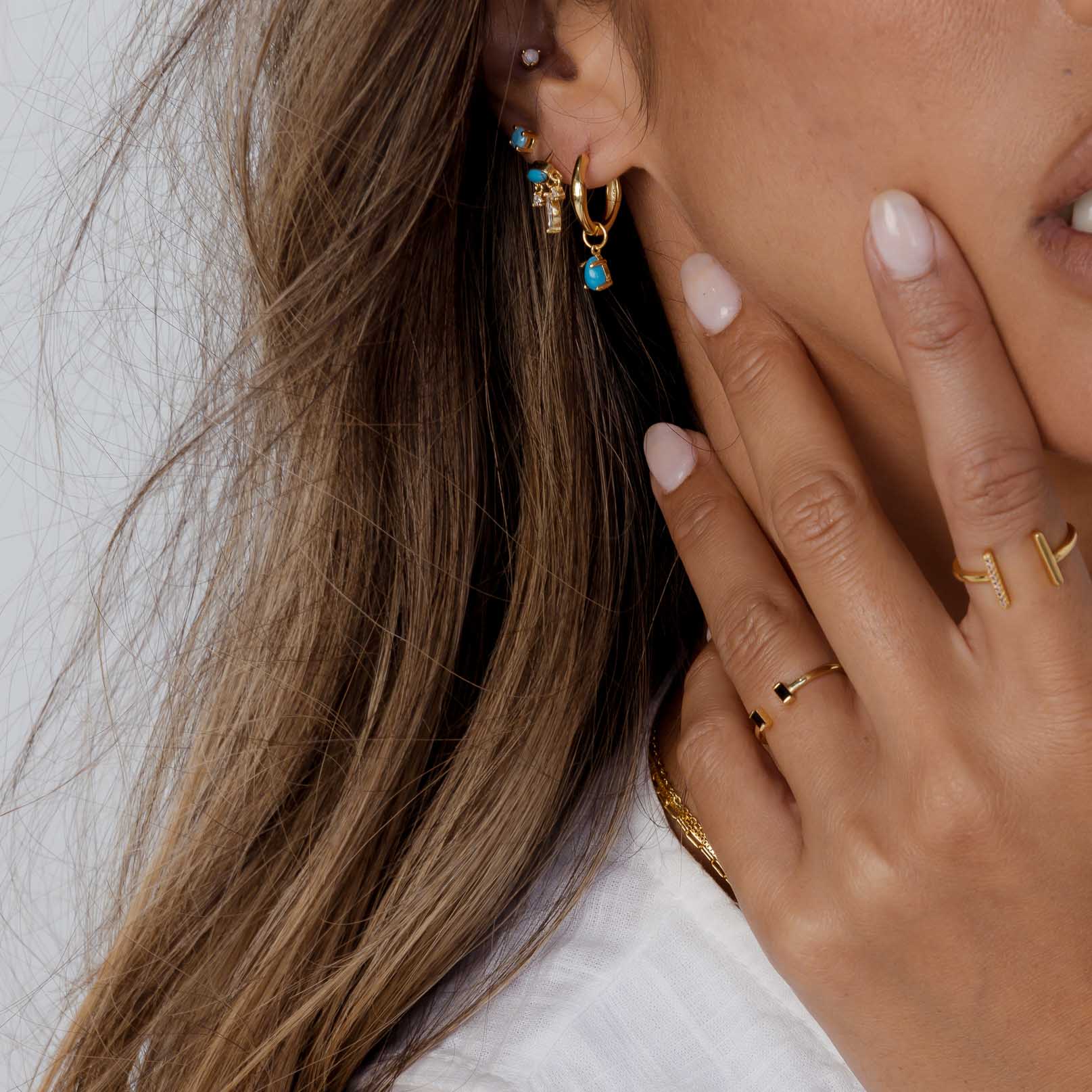 Rectangle Onyx Open Ring - Camile & Stone