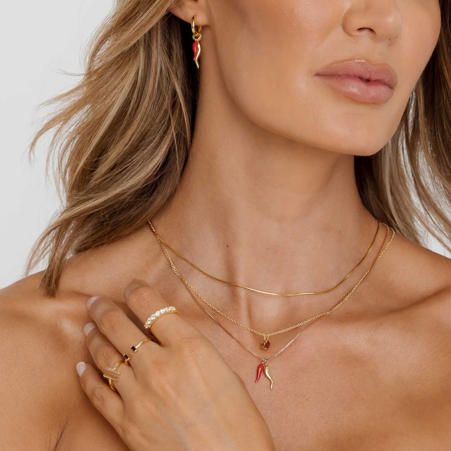 Rectangle Onyx Open Ring - Camile & Stone