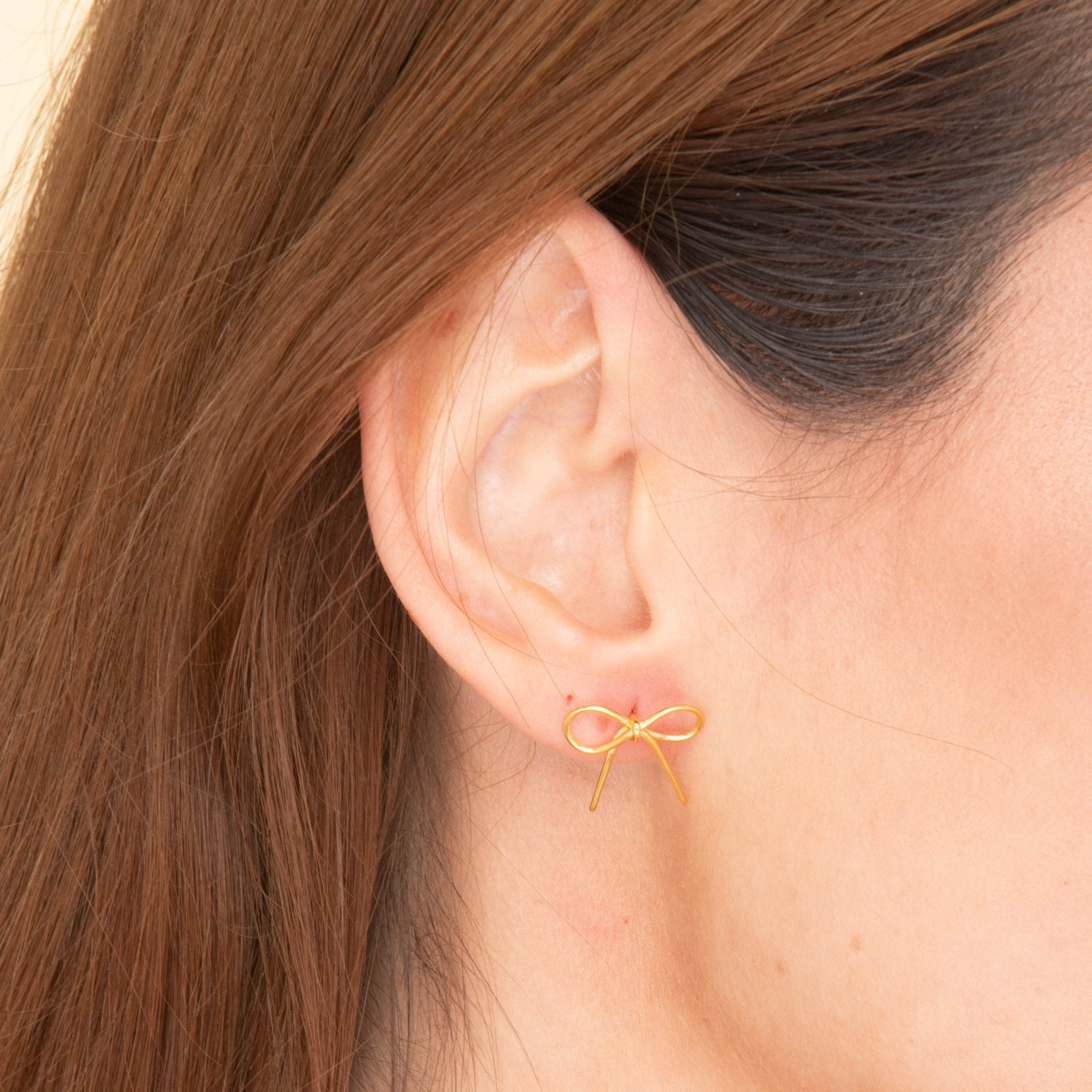 Ribbon Bow Stud Earrings - Camile & Stone