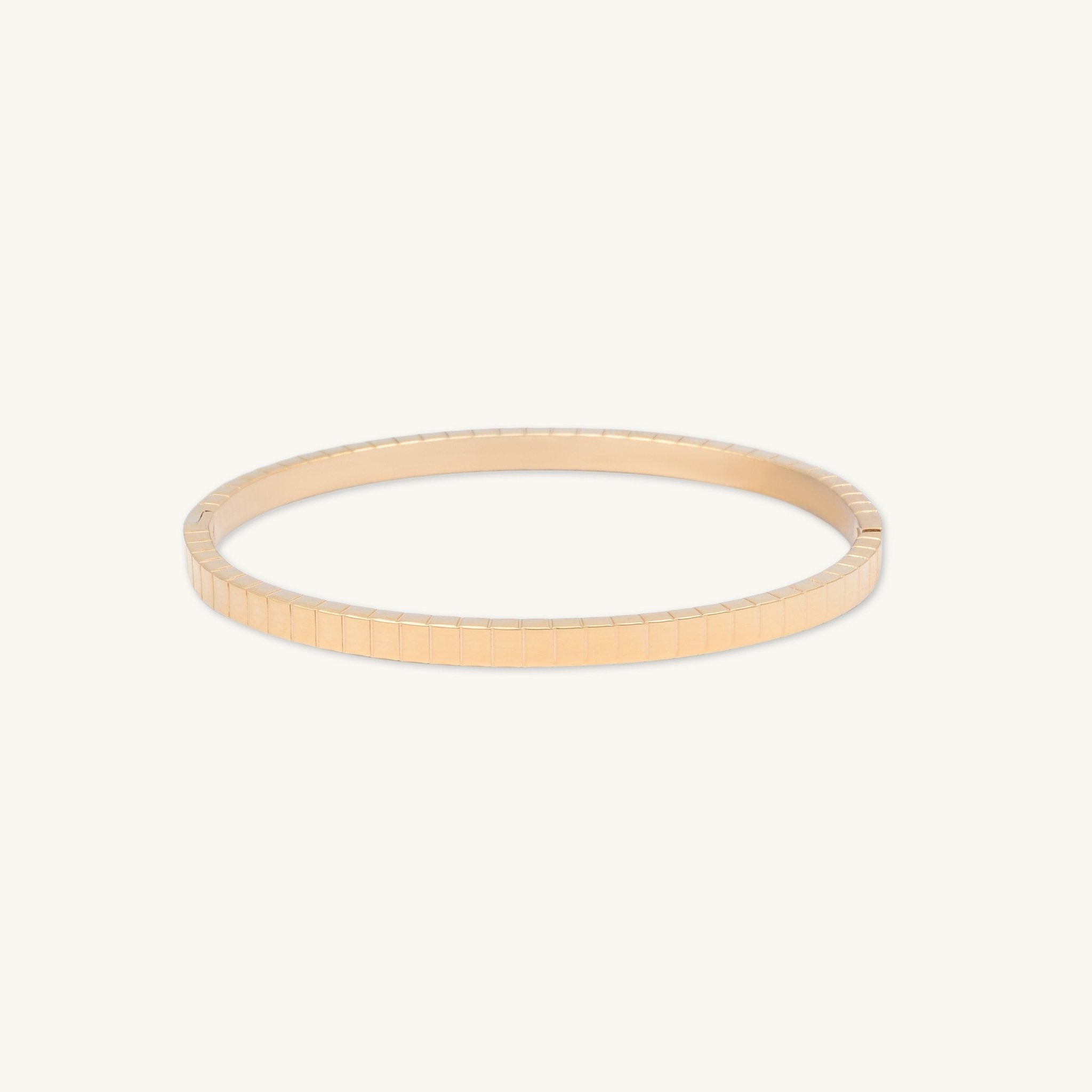 Ridges Hinged Bangle Bracelet - Camile & Stone