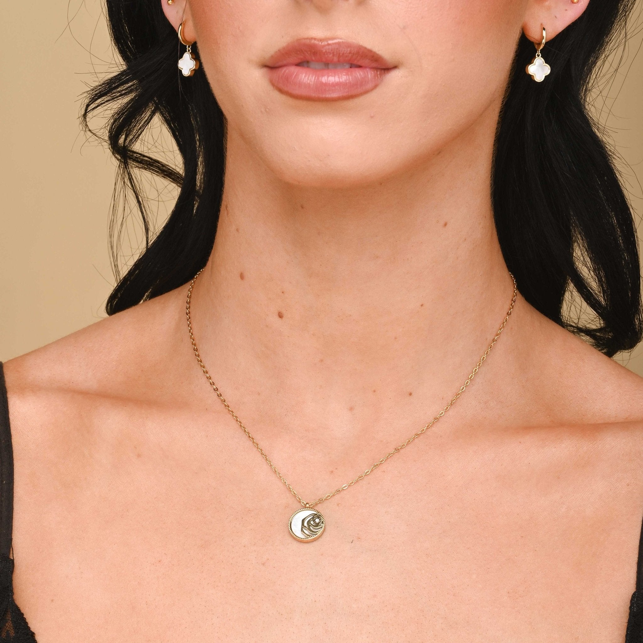 Rose Mother Of Pearl Necklace - Camile & Stone