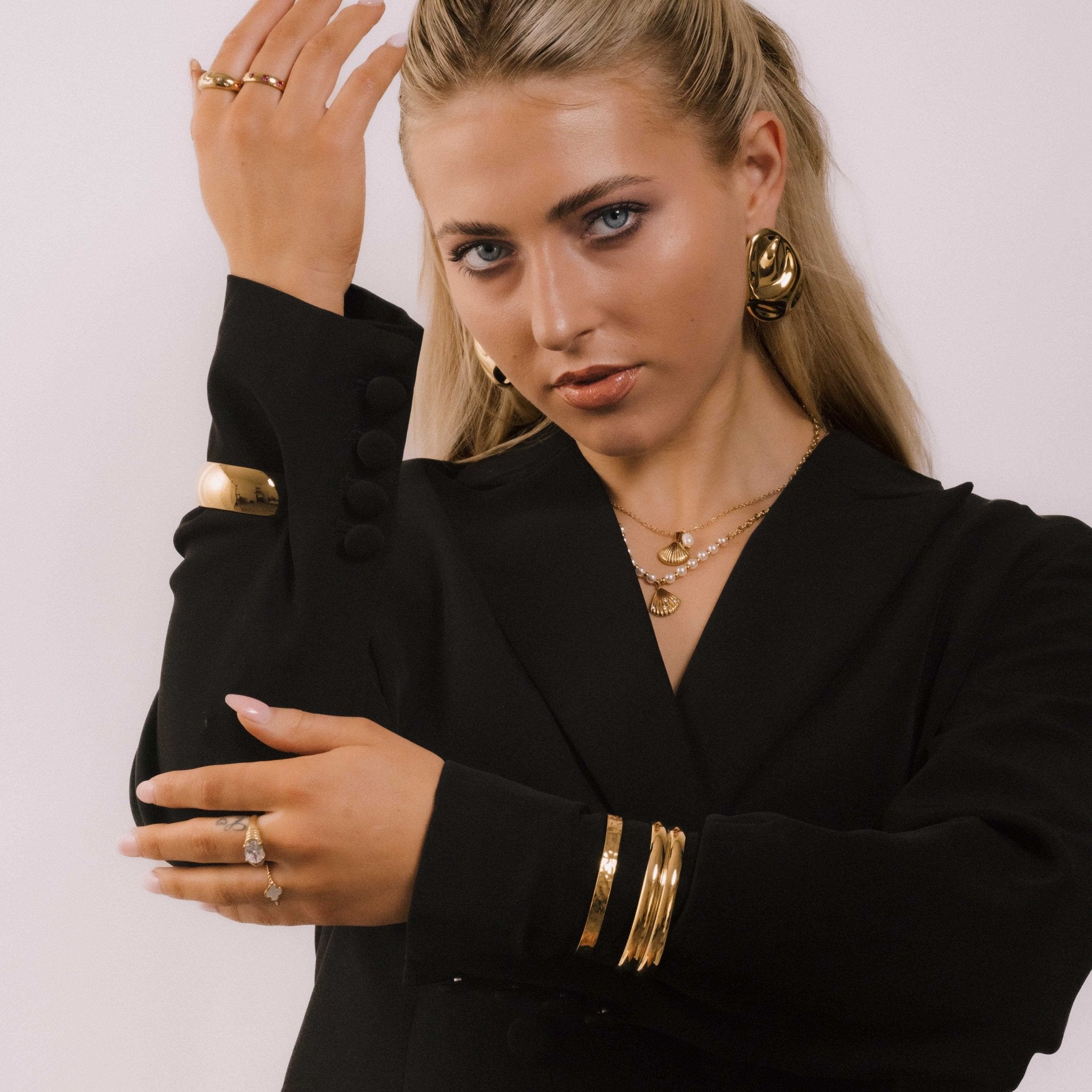 Ruby Red Sapphire Heart Stacker Ring - Camile & Stone