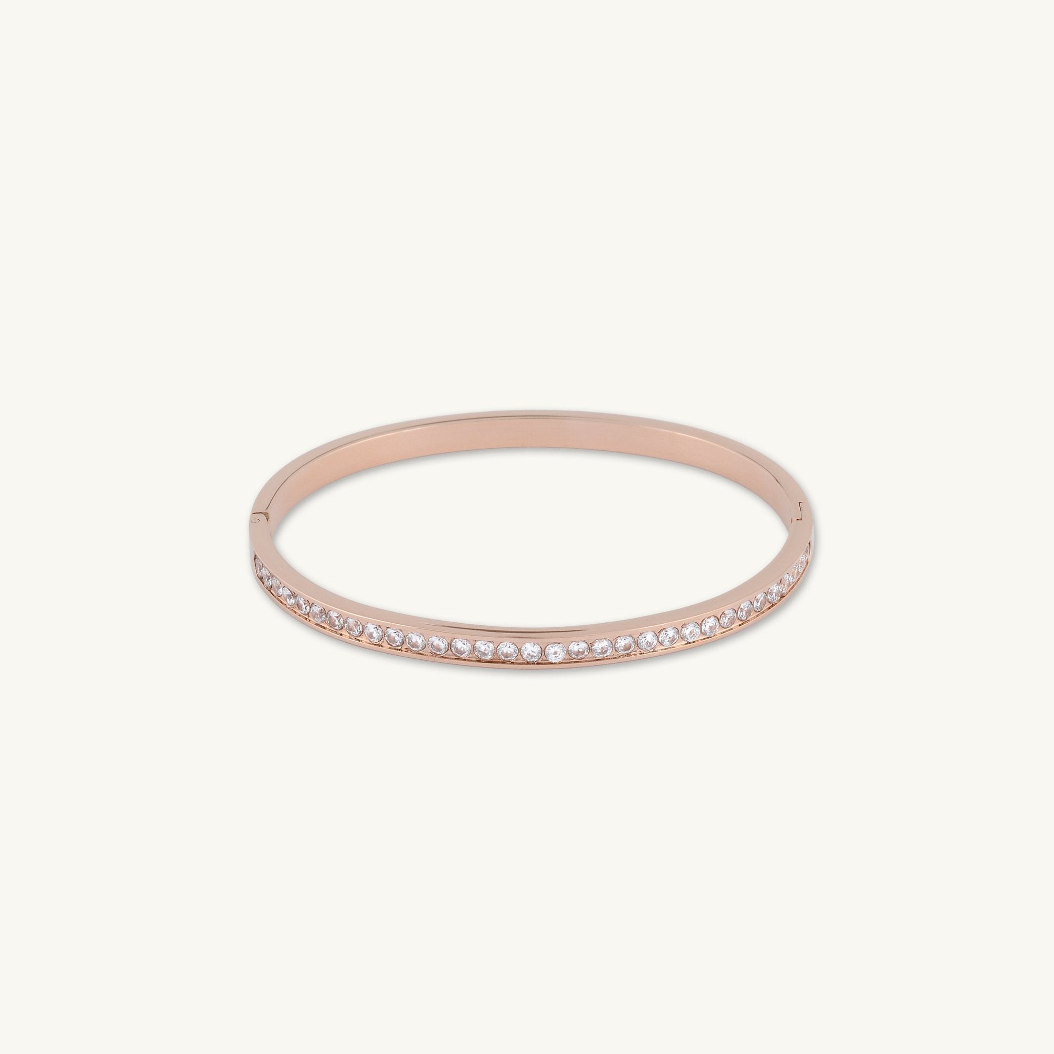 Sapphire Hinged Bangle Bracelet - Camile & Stone