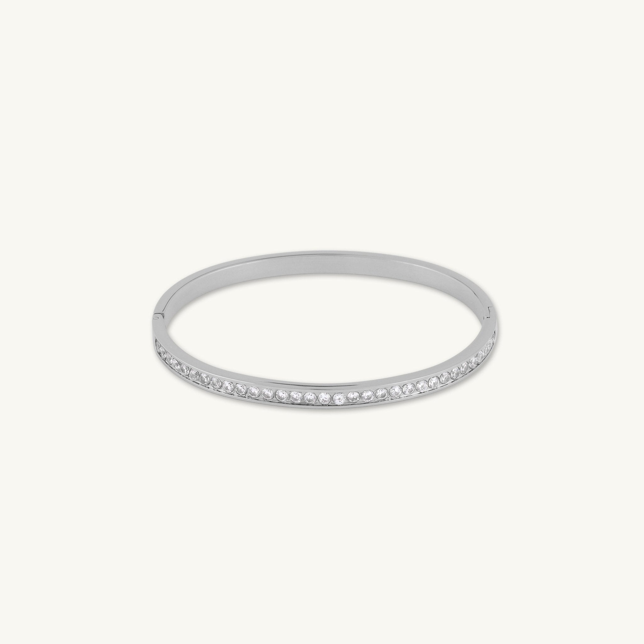 Sapphire Hinged Bangle Bracelet - Camile & Stone