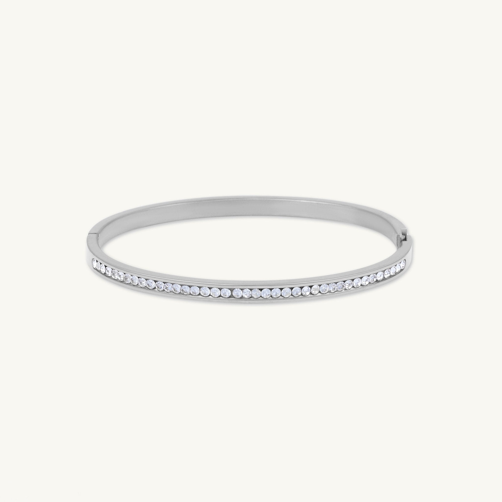 Sapphire Hinged Bangle Bracelet - Camile & Stone