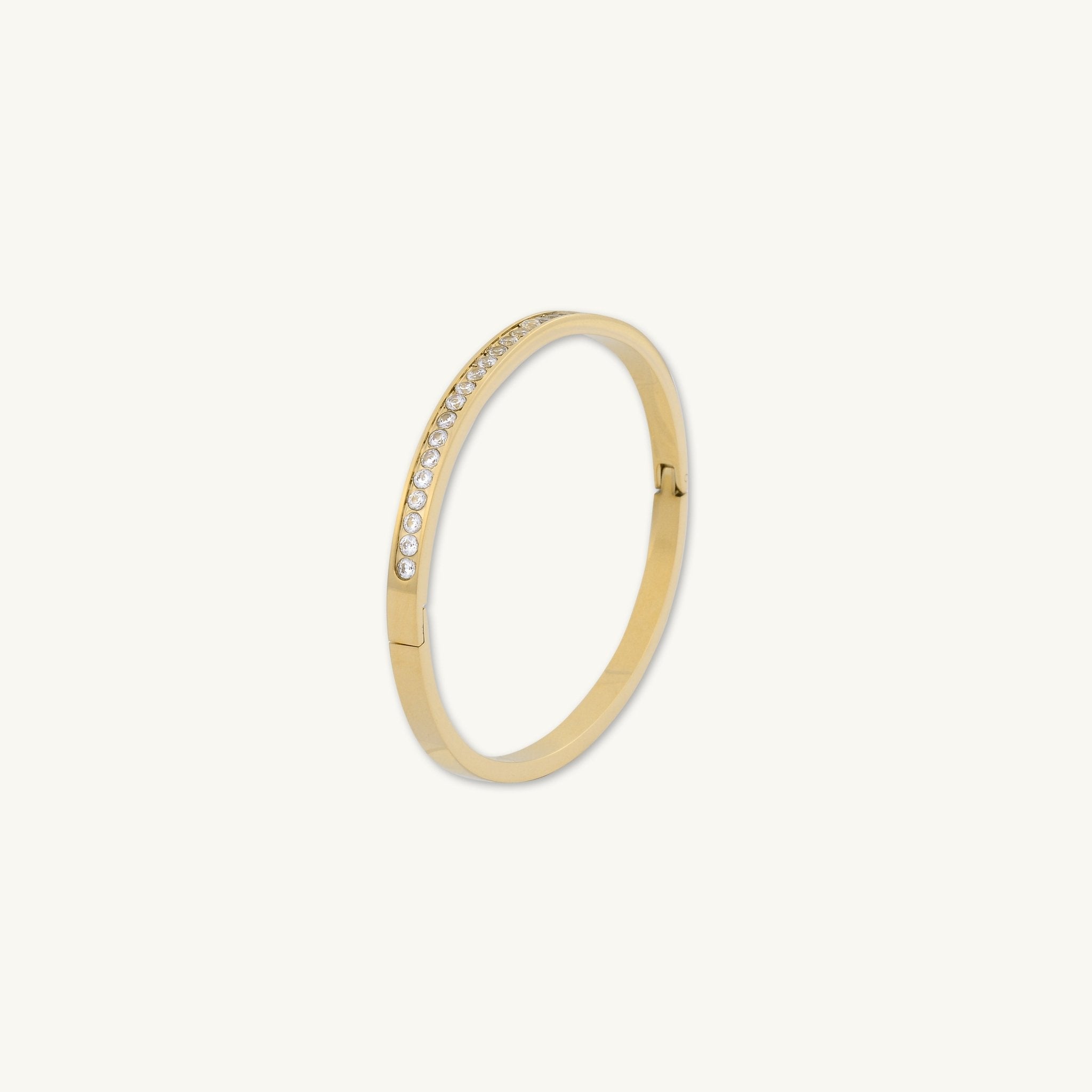 Sapphire Hinged Bangle Bracelet - Camile & Stone