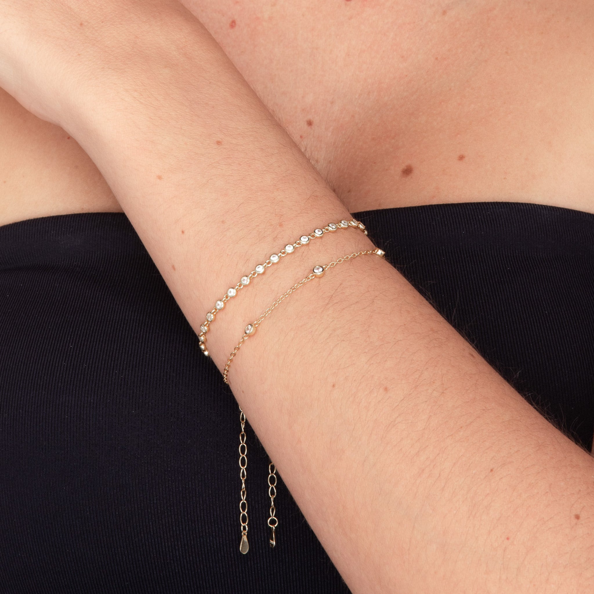 Sapphire Round Tennis Link Chain Bracelet - Camile & Stone